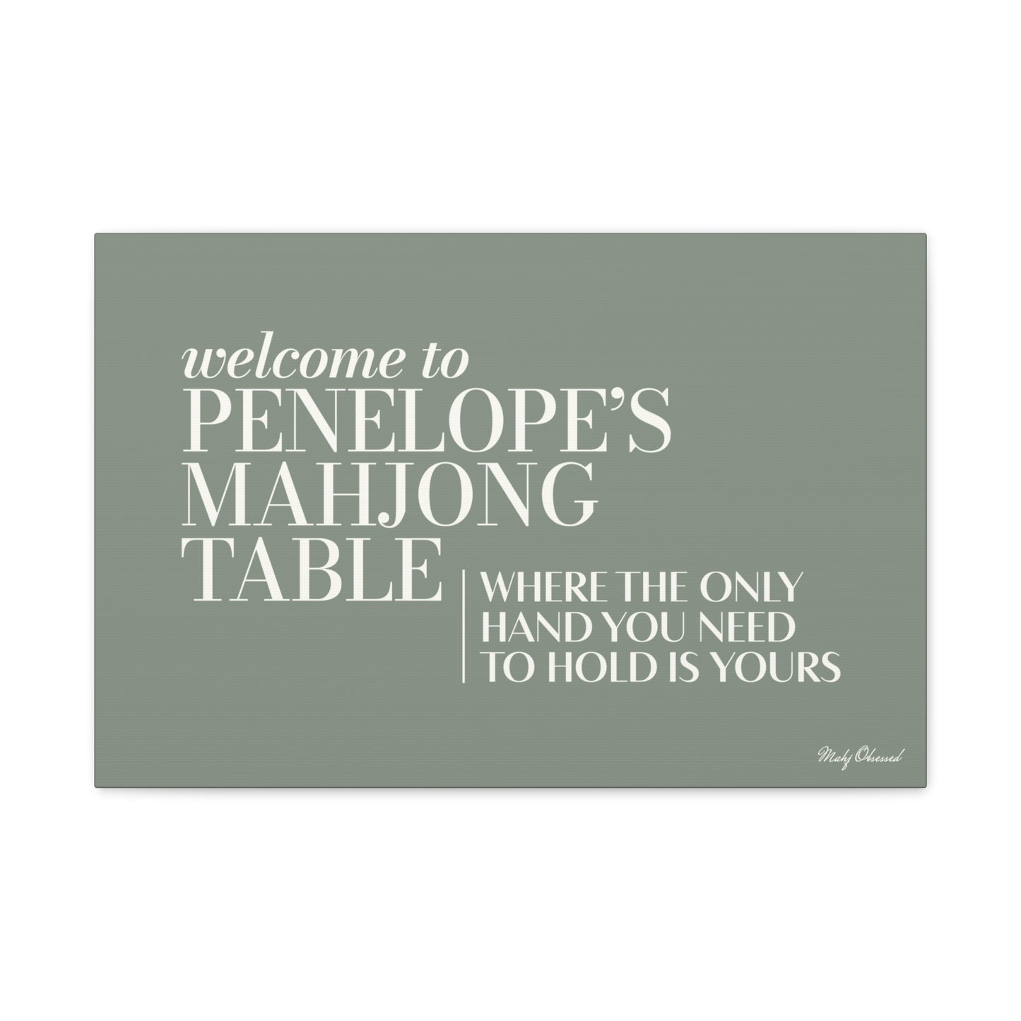 Independent Table Green Canvas