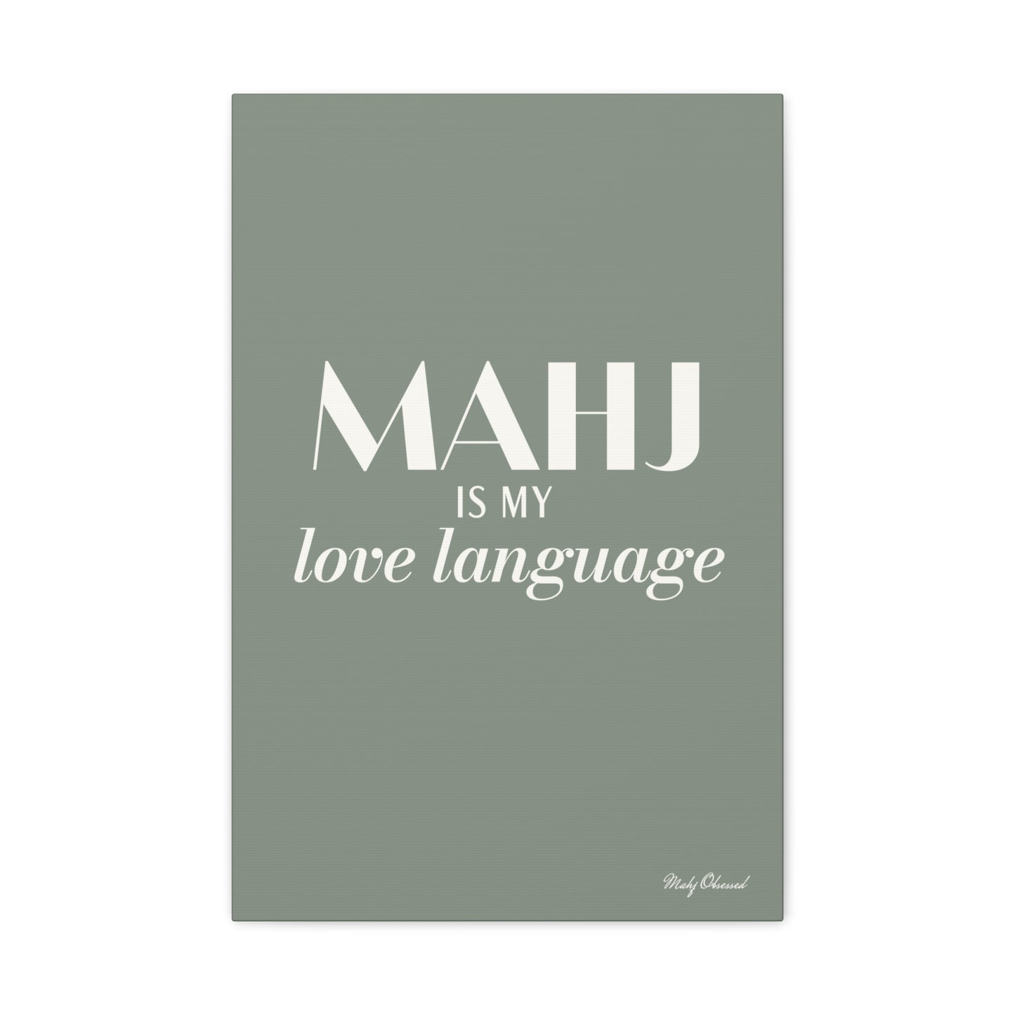 My Mahj, My Word Green Canvas