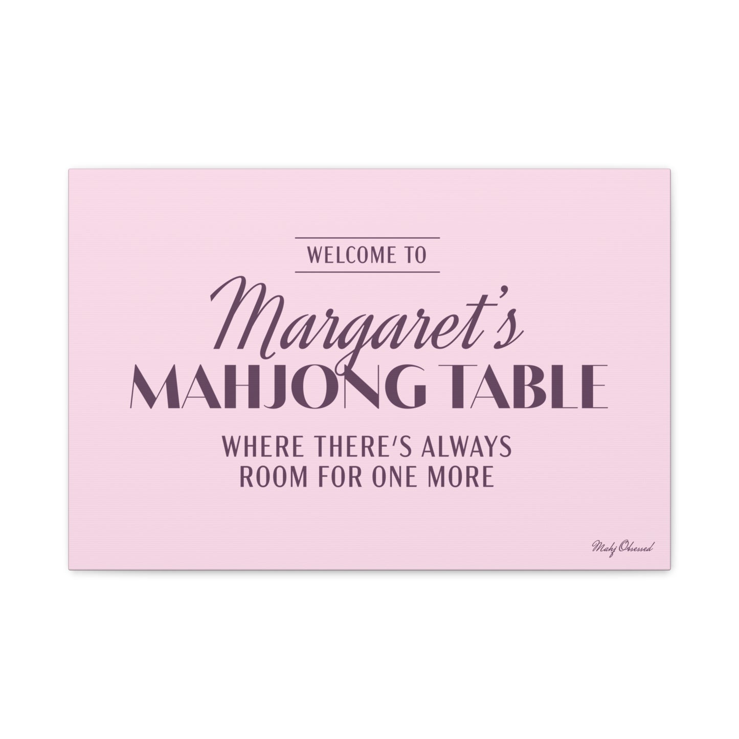 Always Welcome Table Lavender Canvas