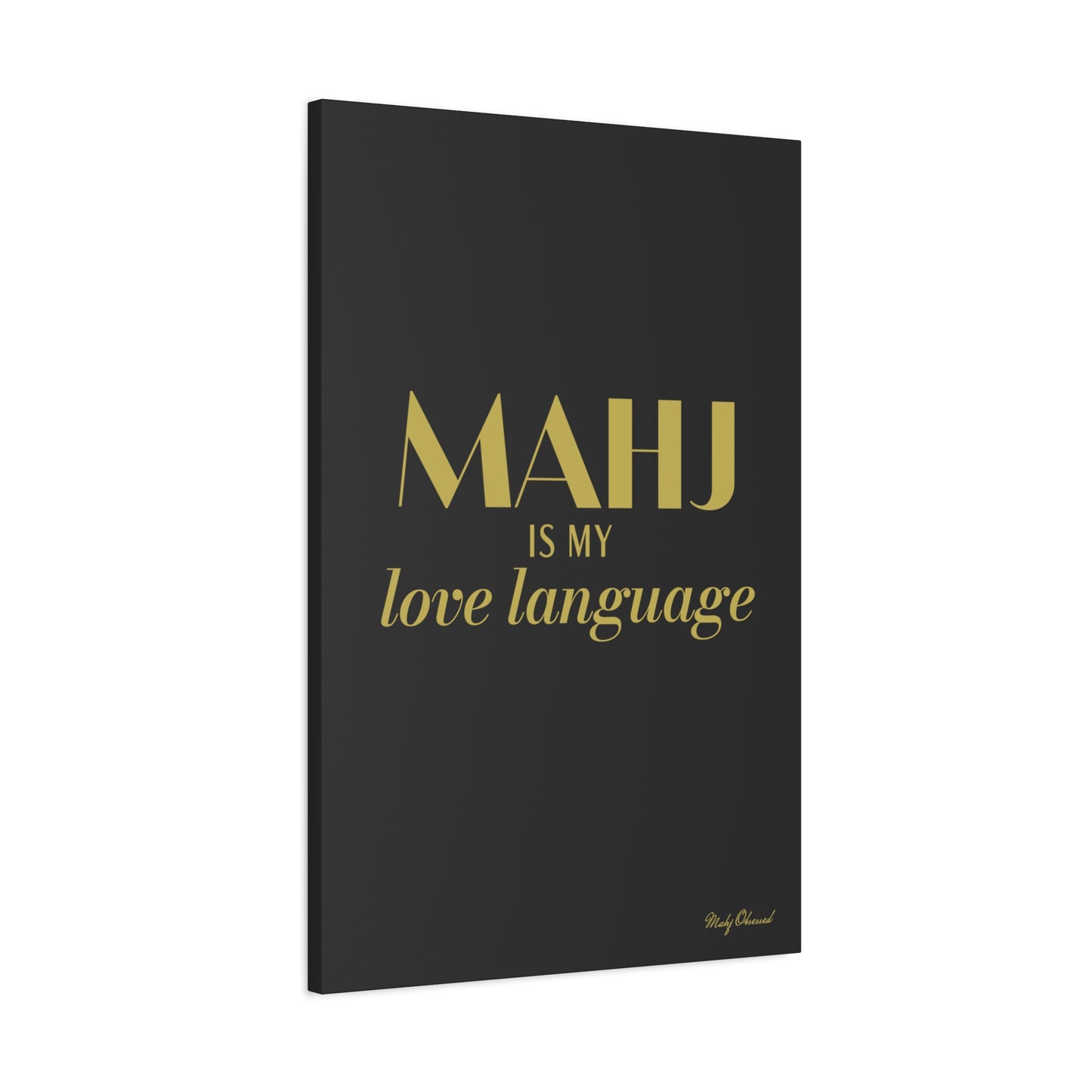 My Mahj, My Word Black Canvas