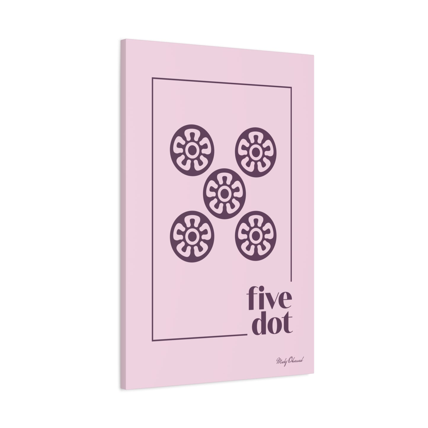Five Dot Lavender Canvas