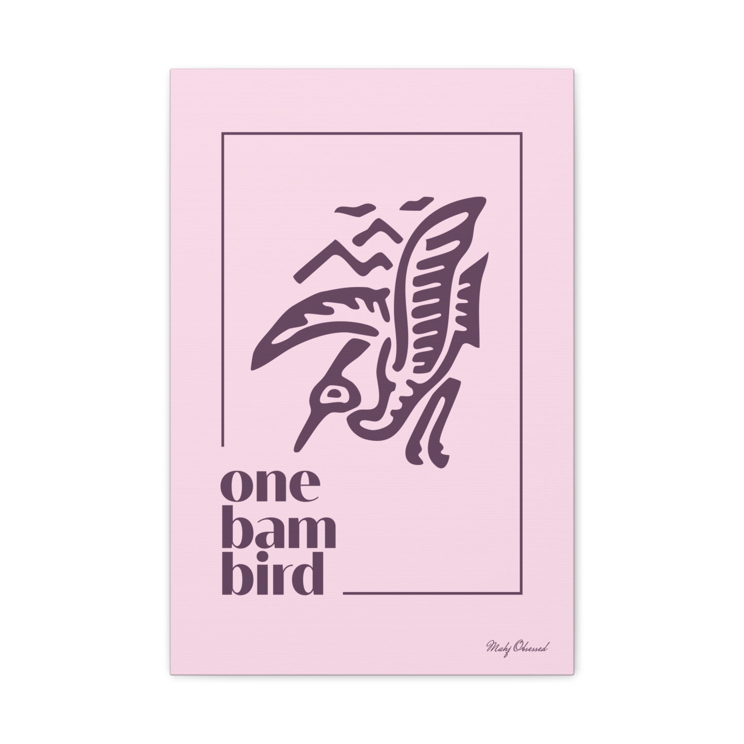 One Bam Bird Lavender Canvas