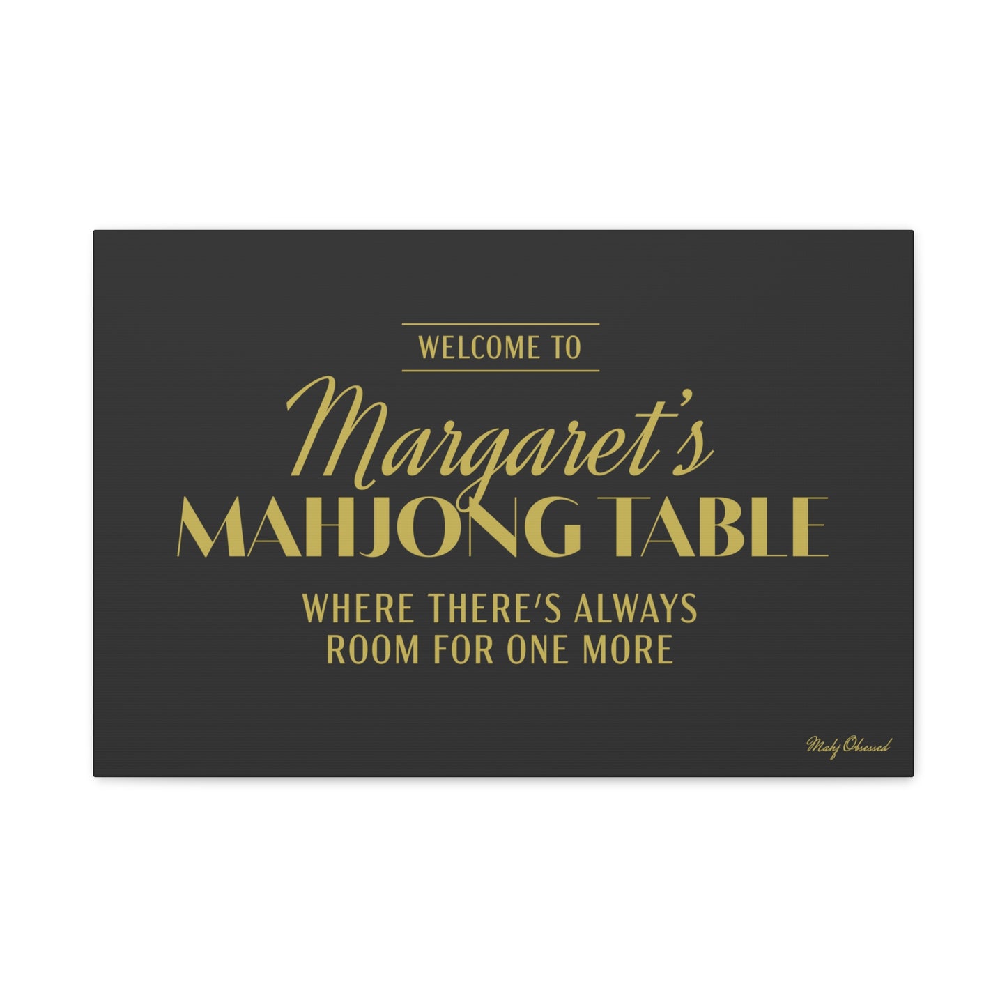 Always Welcome Table Black Canvas