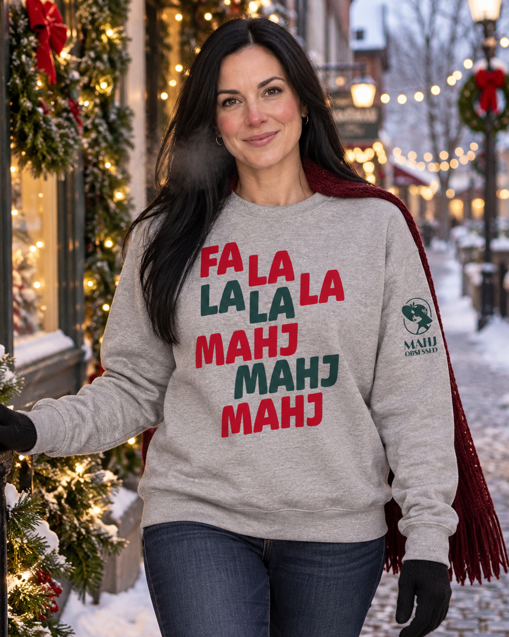 Fa La La Mahj sweatshirt in carbon grey, cold street