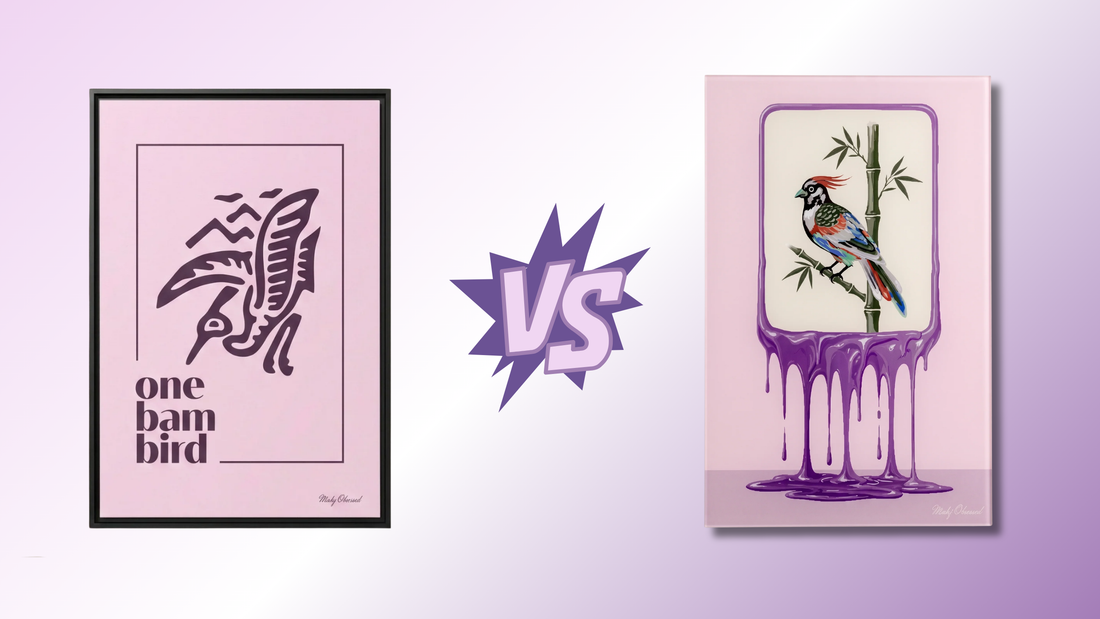 Acrylic vs Canvas Wall Art for Mahjong Rooms