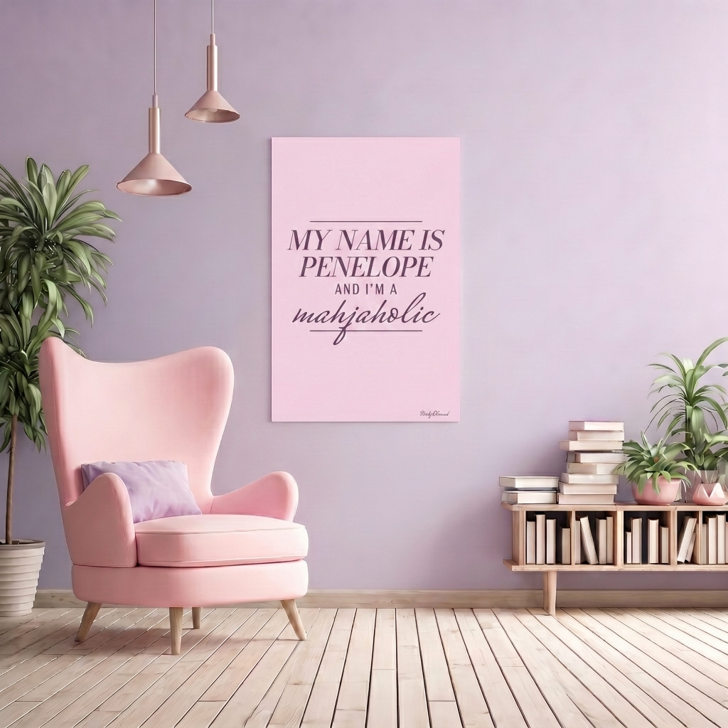I'm a Mahjaholic Lavender Canvas