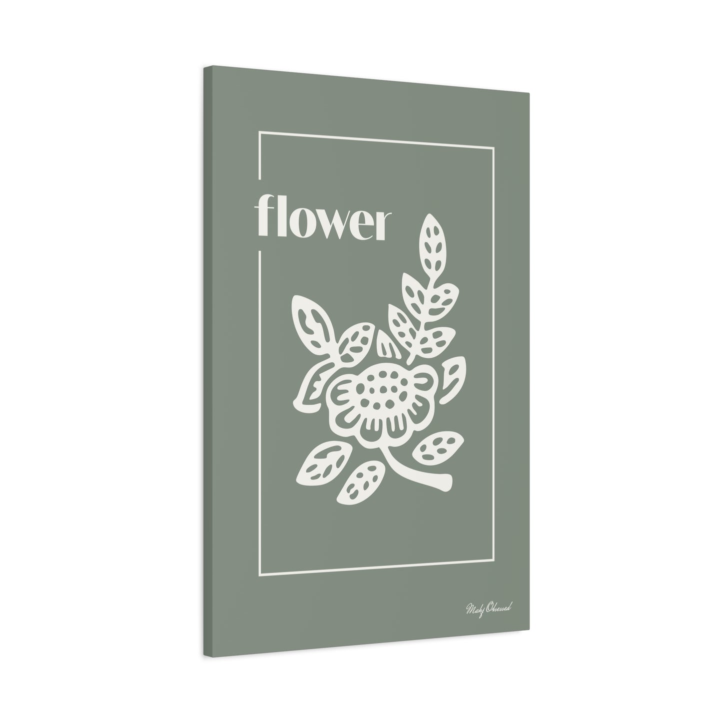 Flower Green Canvas