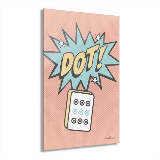 Holy Dot Tile! Pastel mahjong acrylic wall art print