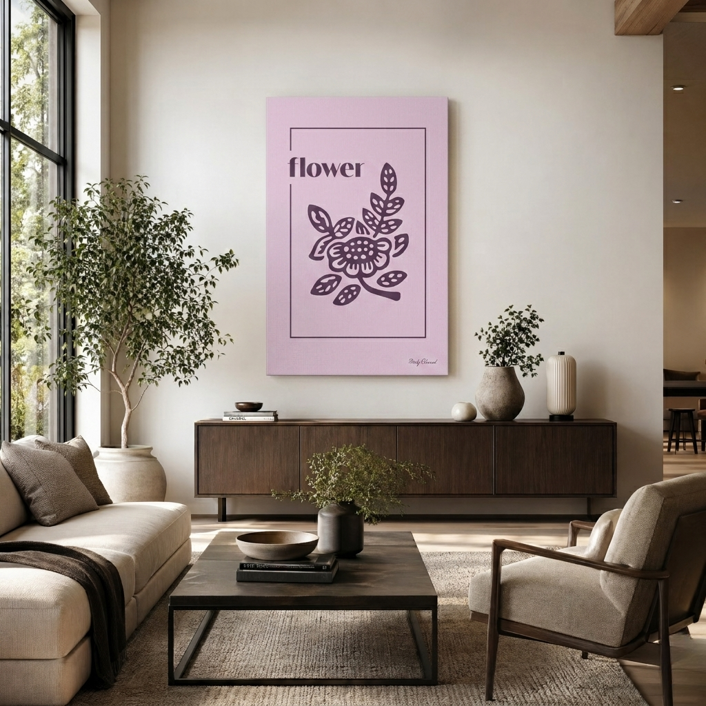 Flower Lavender Canvas