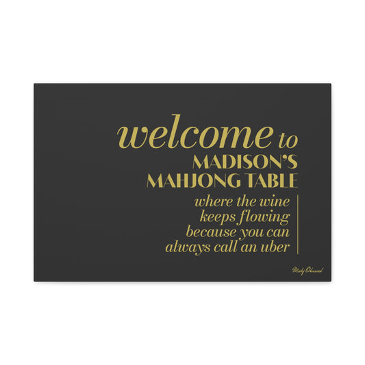 Drink As Much As You Want Table Black Canvas