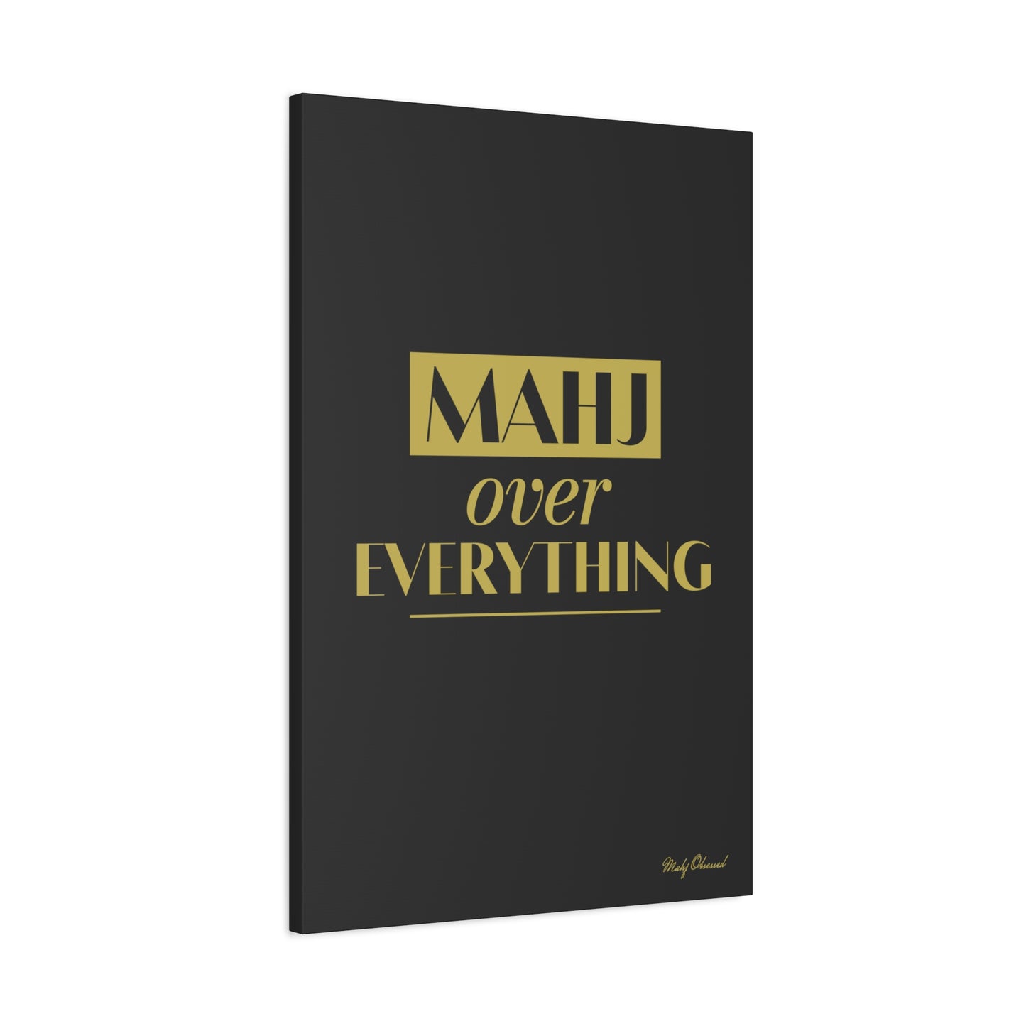 Mahj First Black Canvas