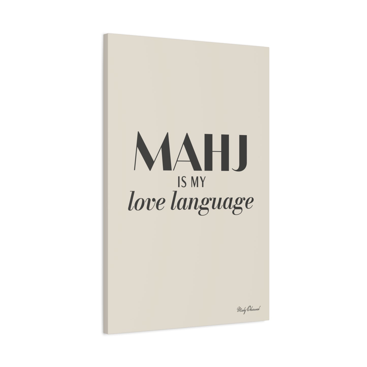 My Mahj, My Word Ivory Canvas