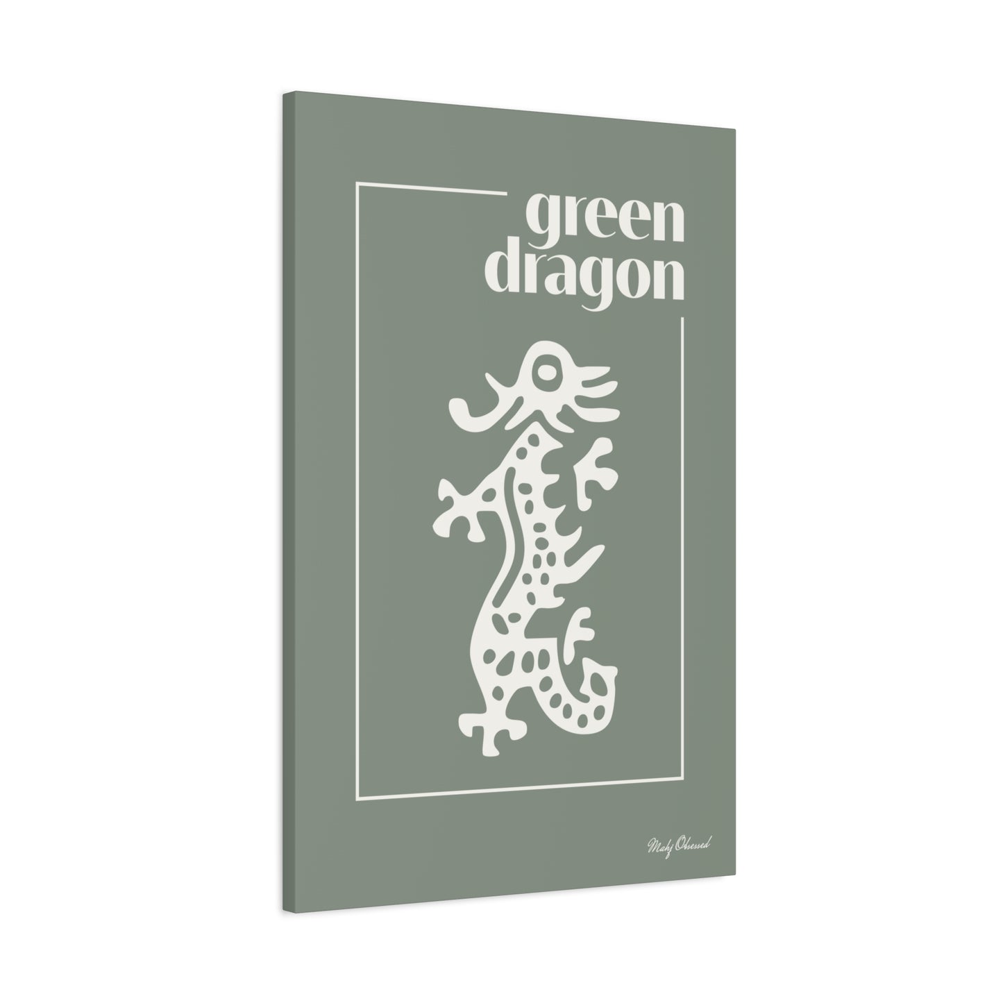Green Dragon Green Canvas