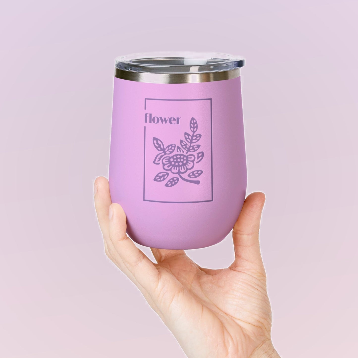 Flowers Wine Tumbler