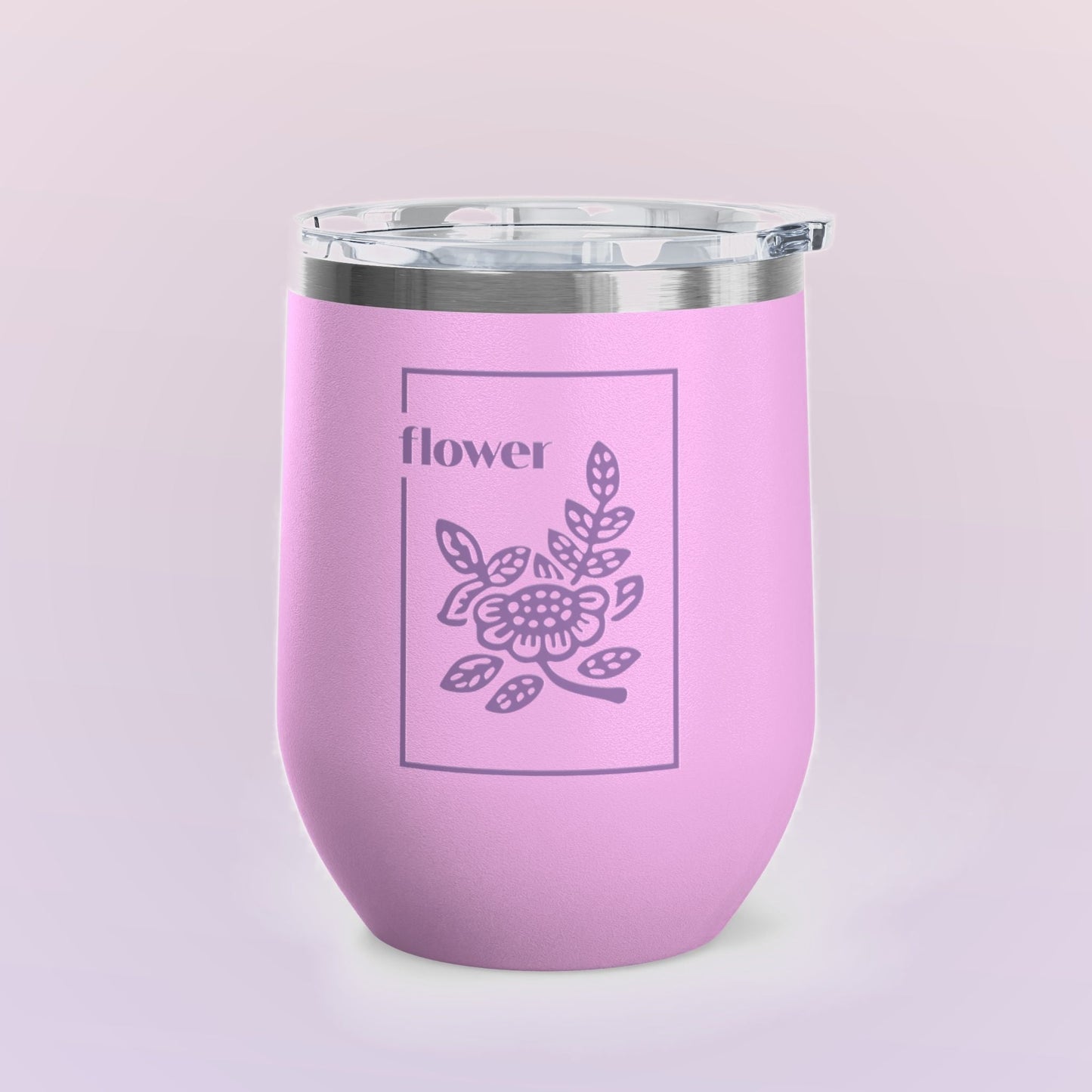 Flowers Wine Tumbler