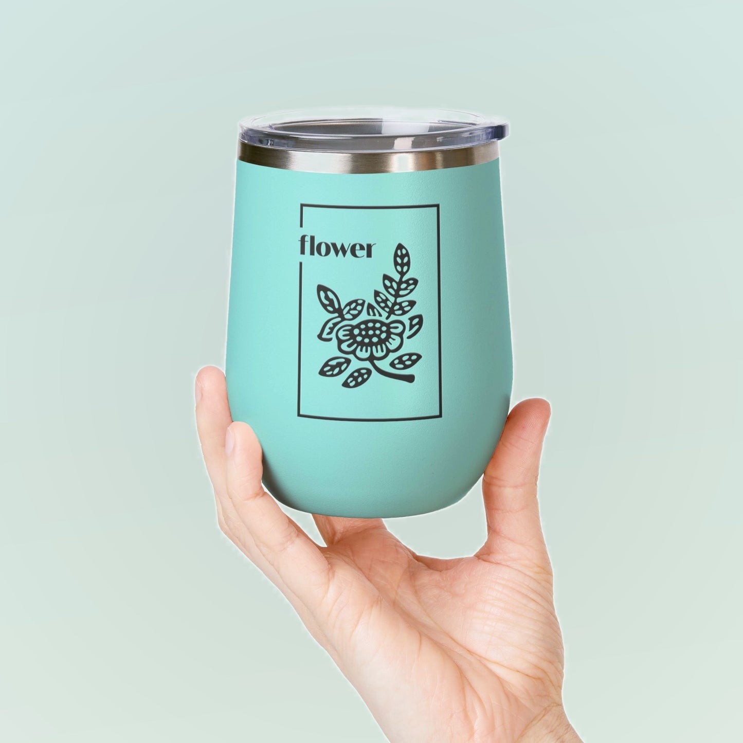 Flowers Wine Tumbler