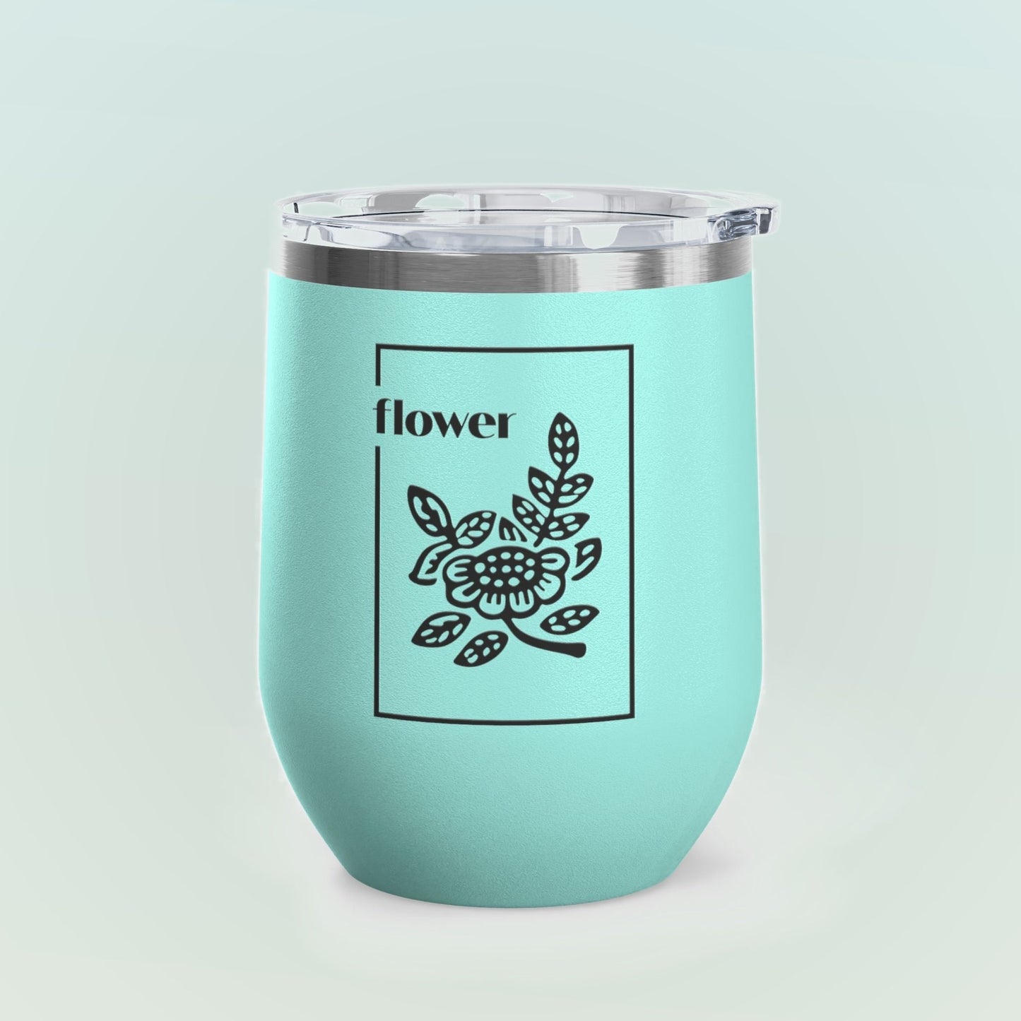 Flowers Wine Tumbler