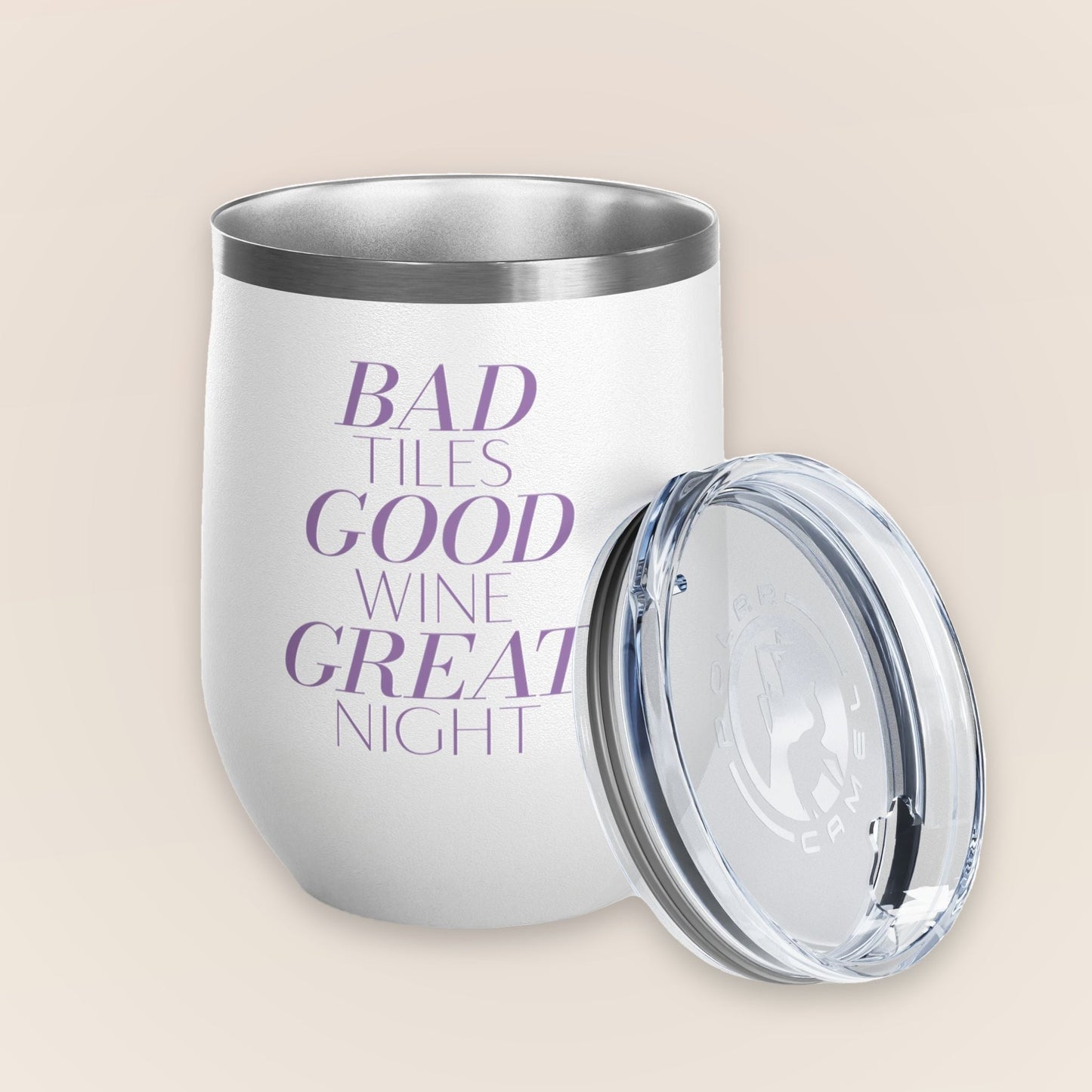 Bad Tiles. Good Wine. Great Night Wine Tumbler