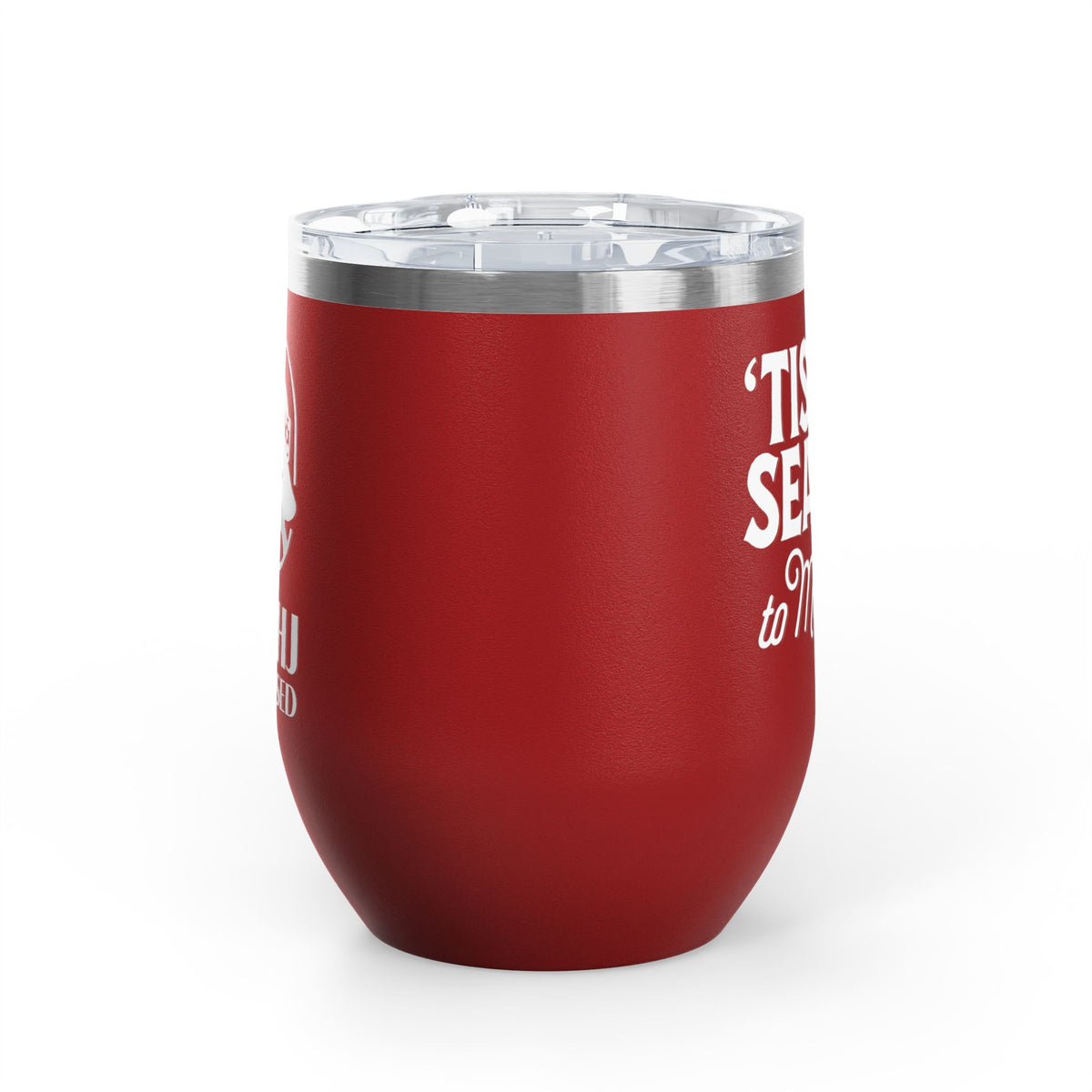 'Tis the Season to Mahjong wine tumbler in red
