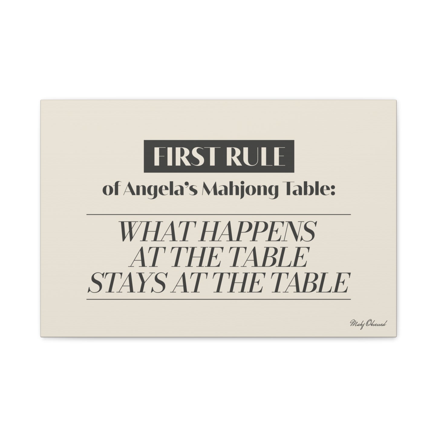 The Trusted Circle Table Ivory Canvas