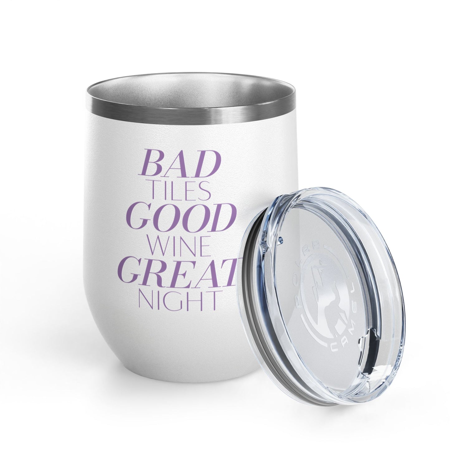 Bad Tiles. Good WIne. Great Night wine tumbler