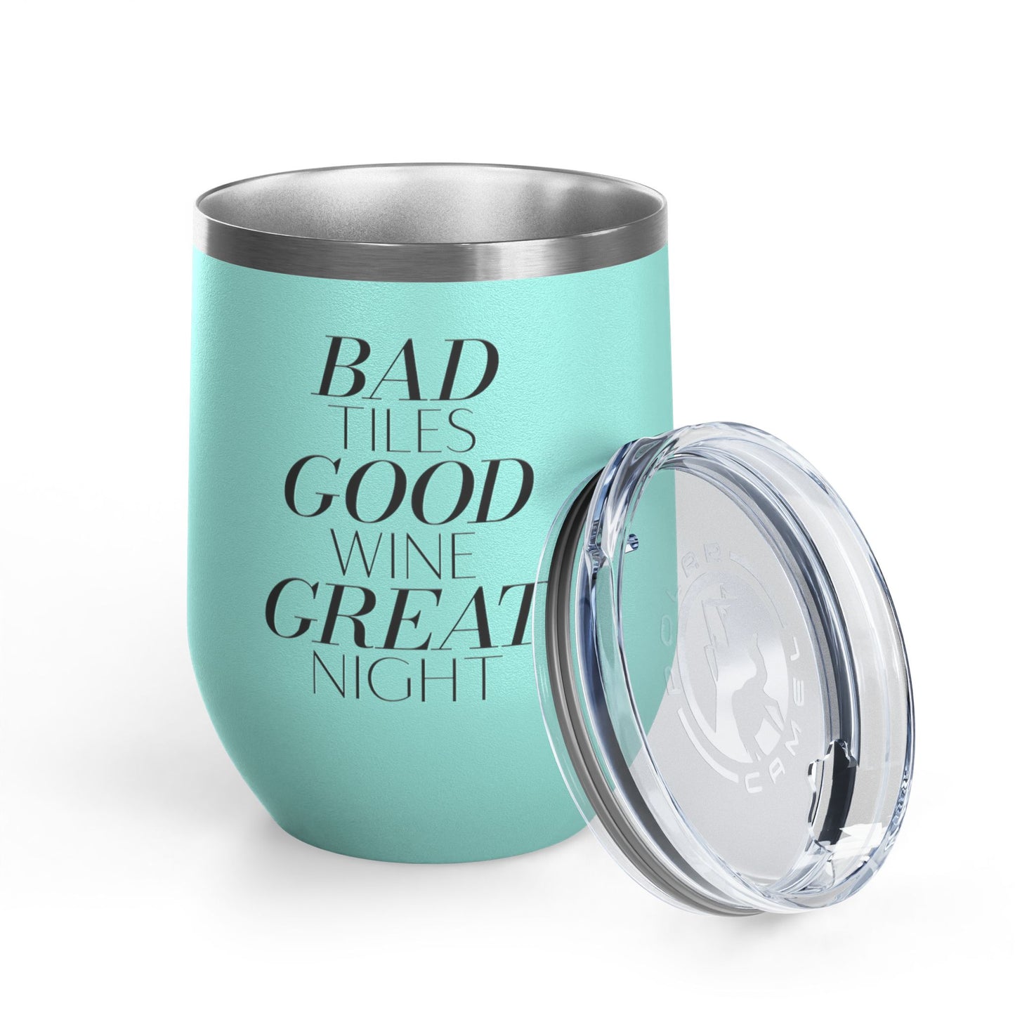 Bad Tiles. Good WIne. Great Night wine tumbler