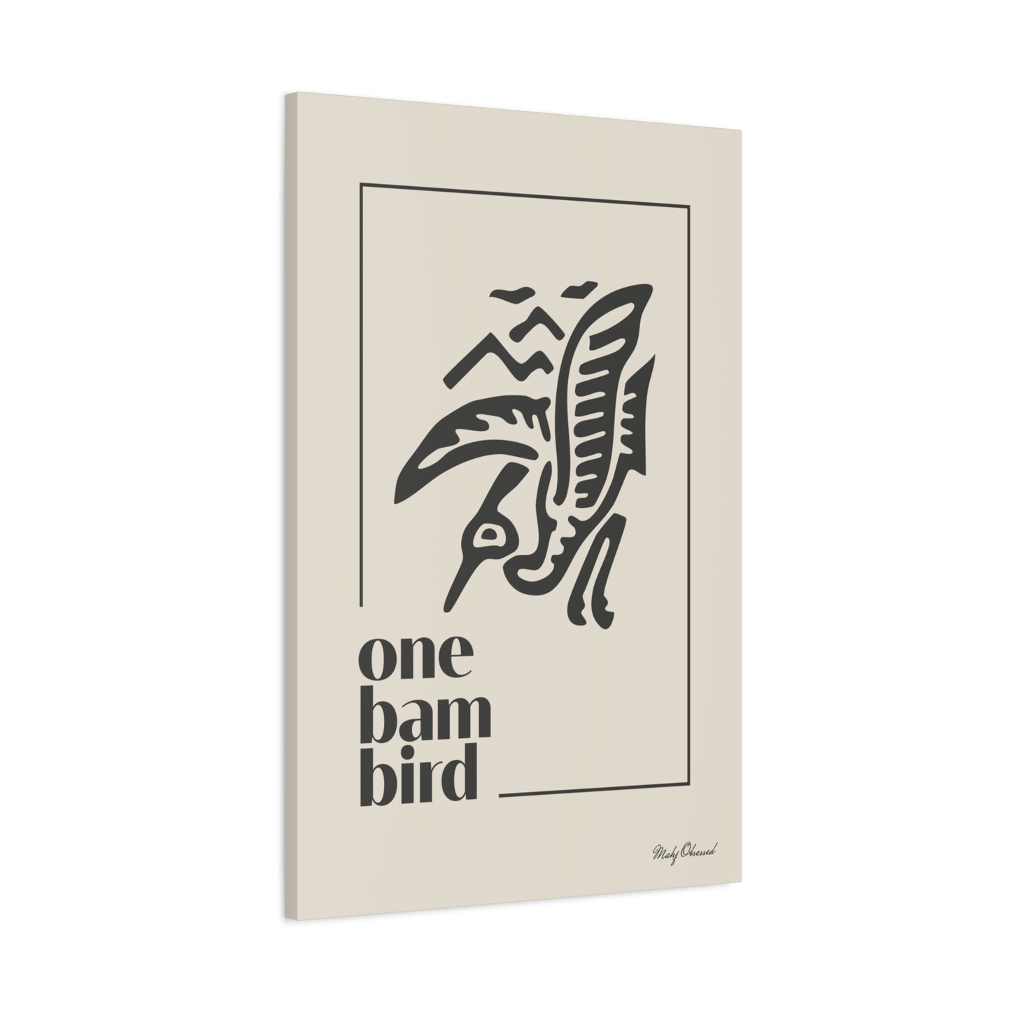 One Bam Bird Ivory Canvas
