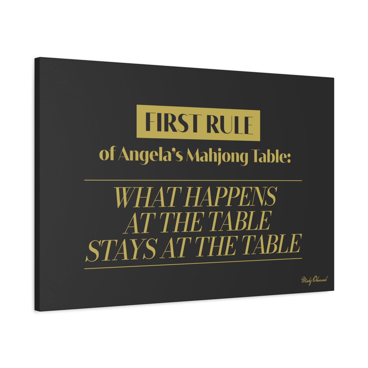 The Trusted Circle Table Black Canvas