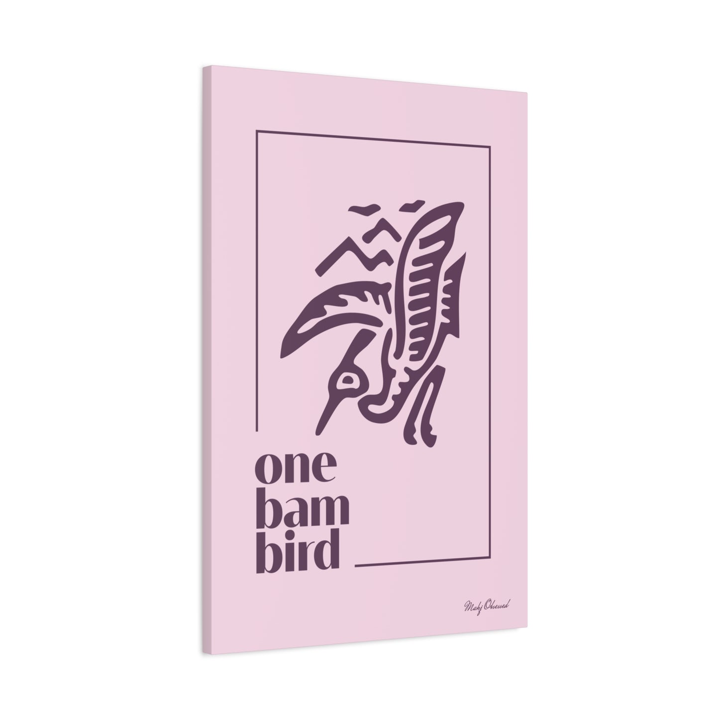 One Bam Bird Lavender Canvas