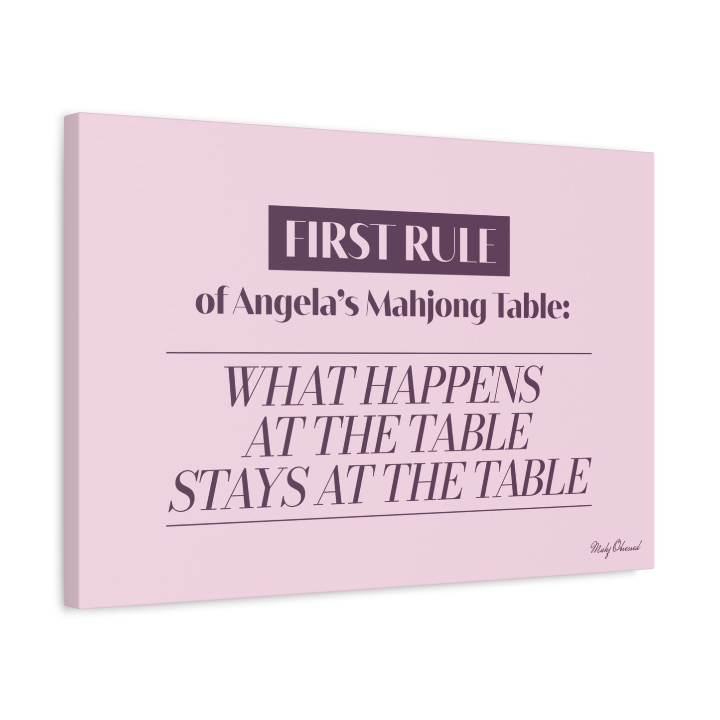 The Trusted Circle Table Lavender Canvas