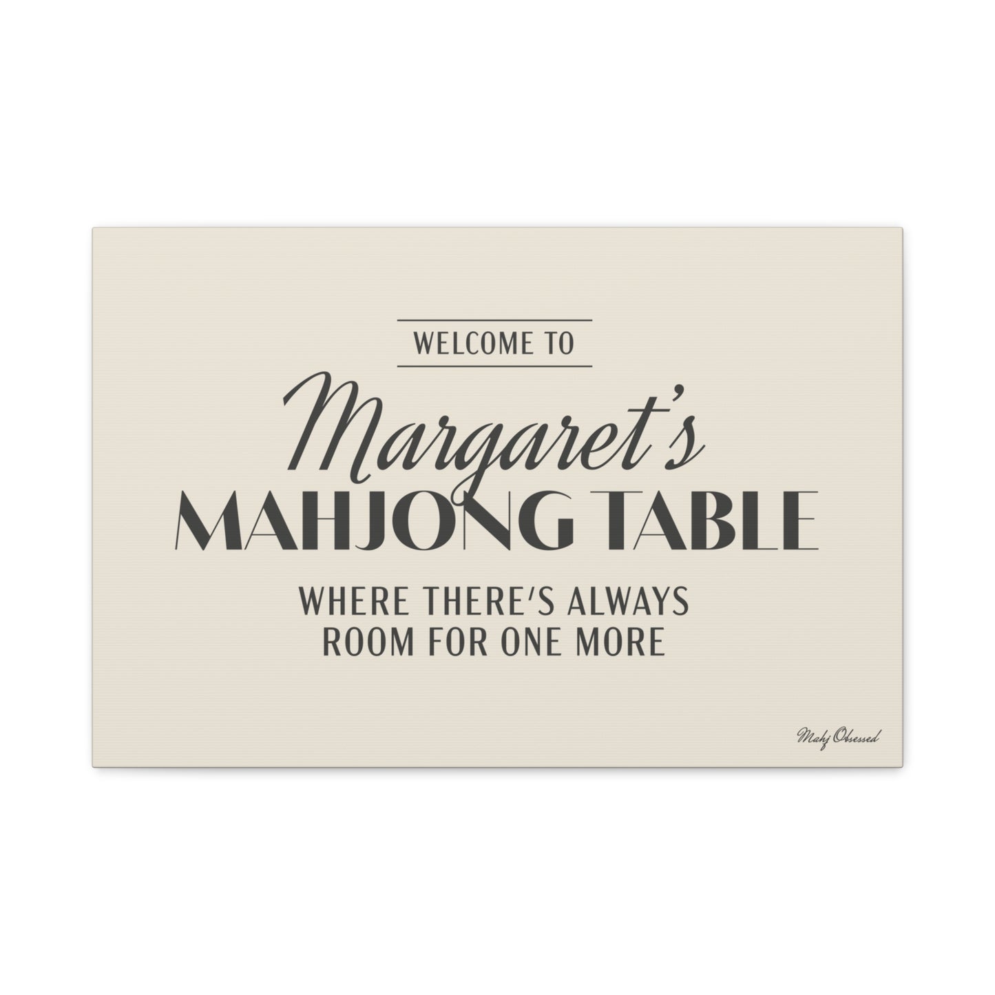 Always Welcome Table Ivory Canvas