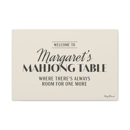 Always Welcome Table Ivory Canvas