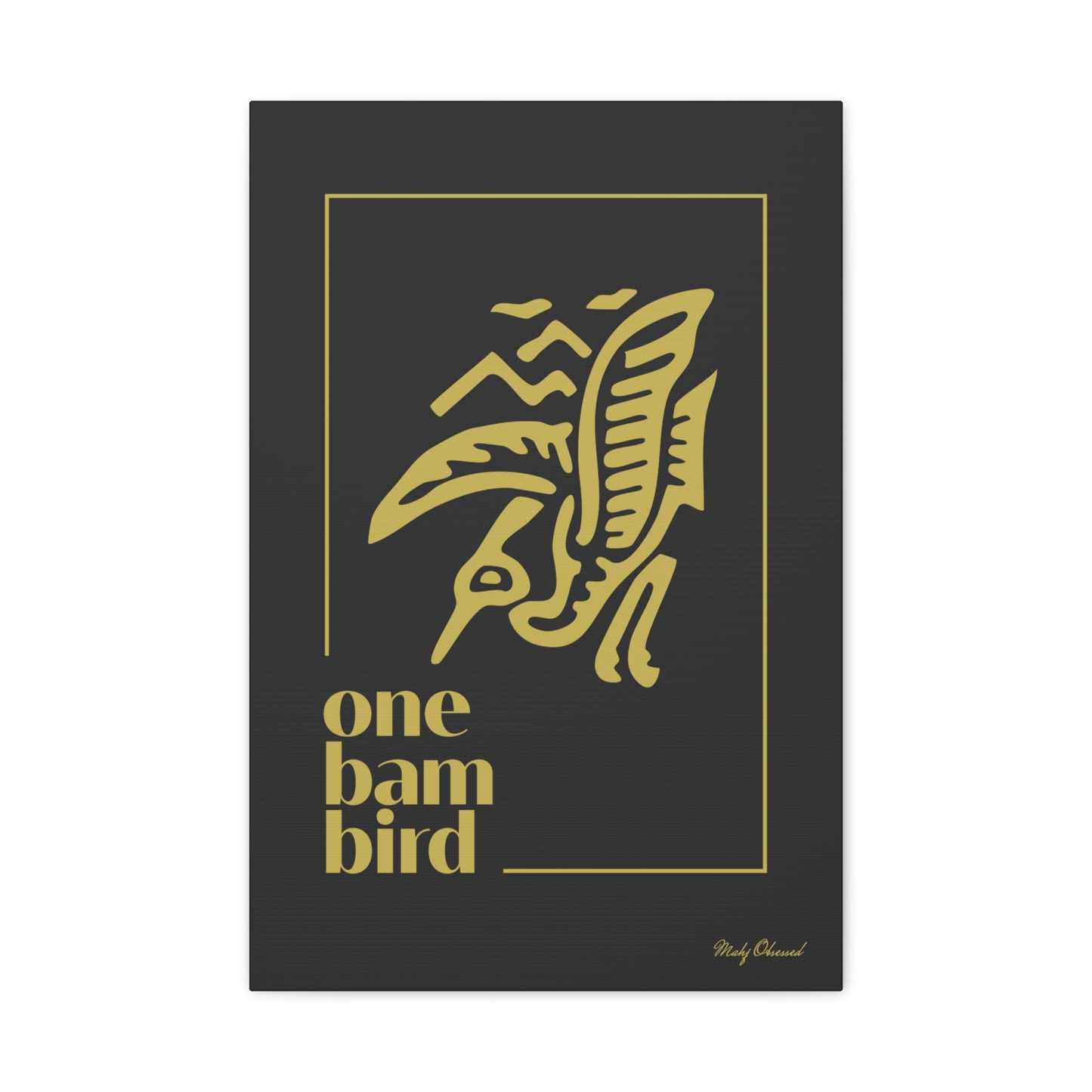 One Bam Bird Black Canvas