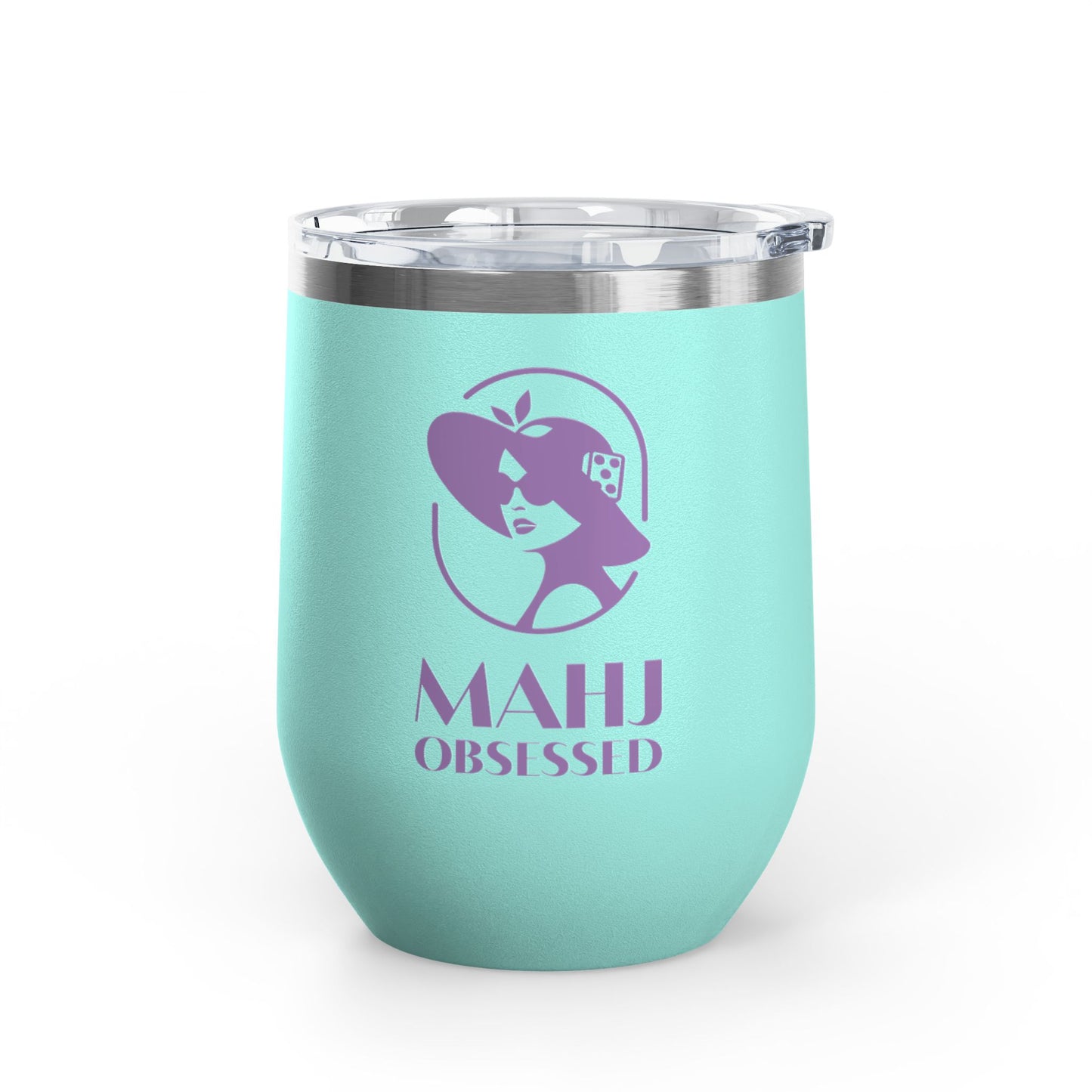Mahj Obsessed Wine Tumbler — 12oz Insulated Mahjong Lover Travel Cup