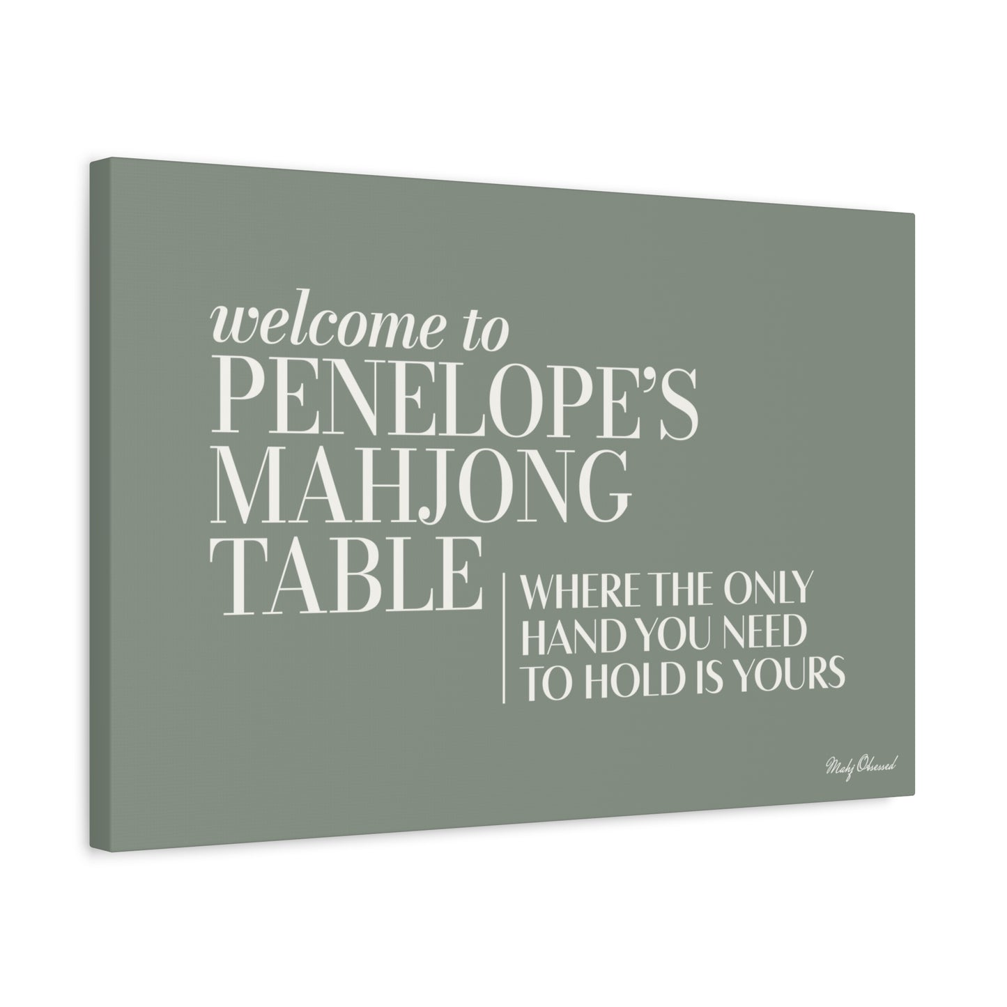 Independent Table Green Canvas