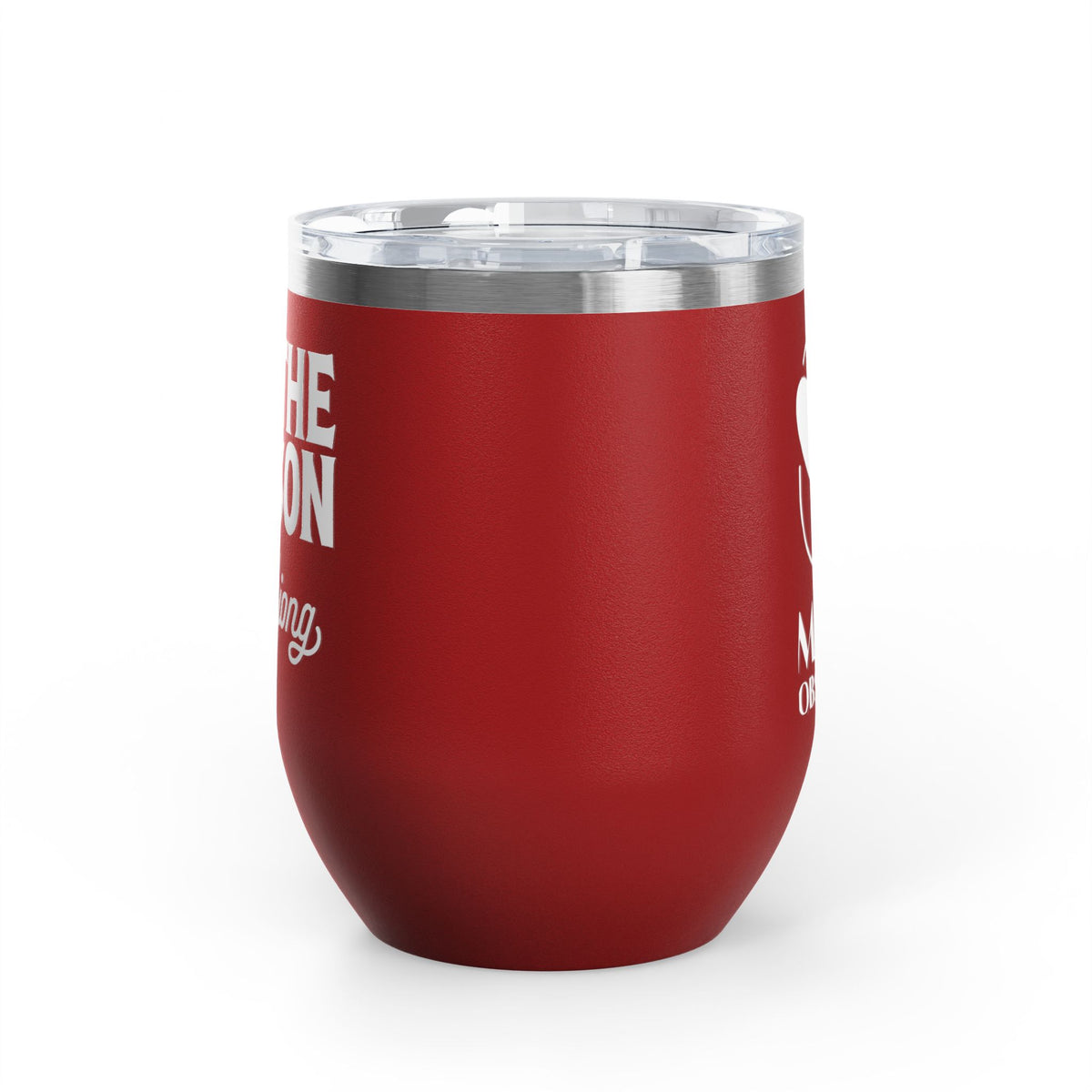 'Tis the Season to Mahjong wine tumbler in red
