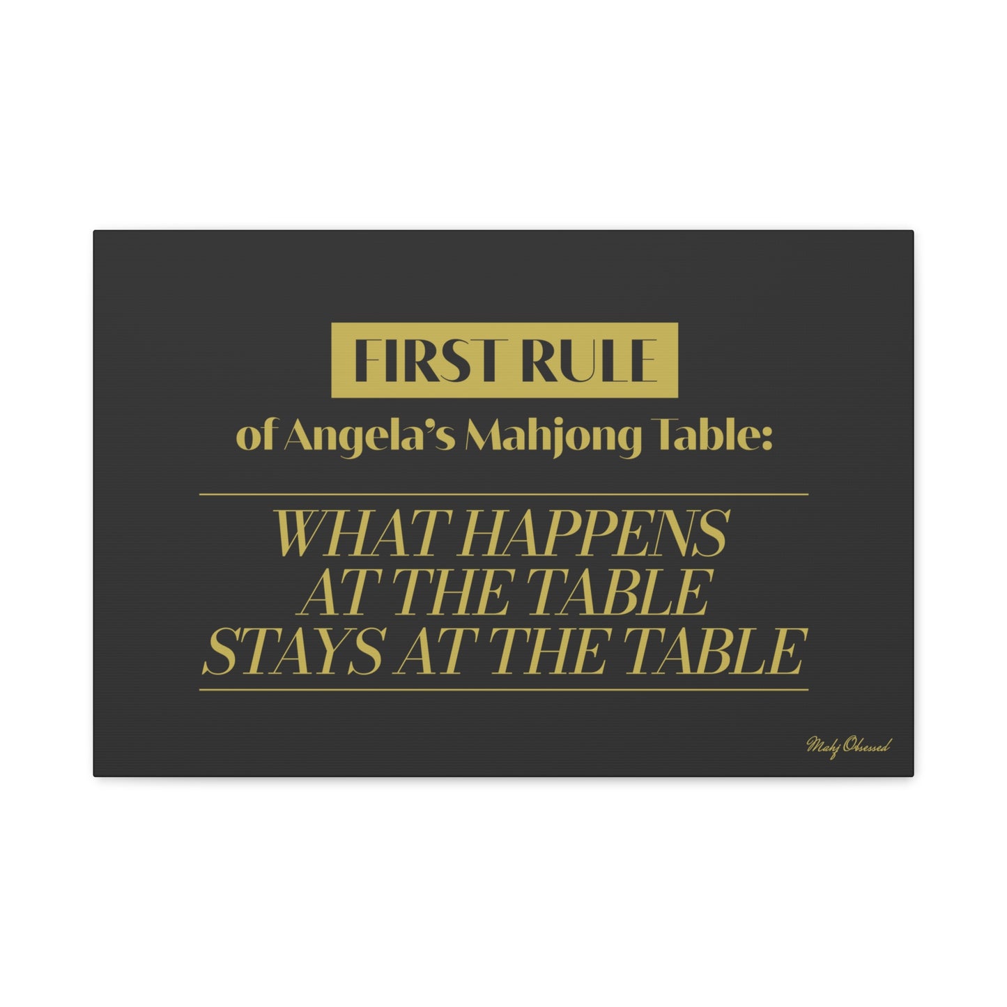 The Trusted Circle Table Black Canvas
