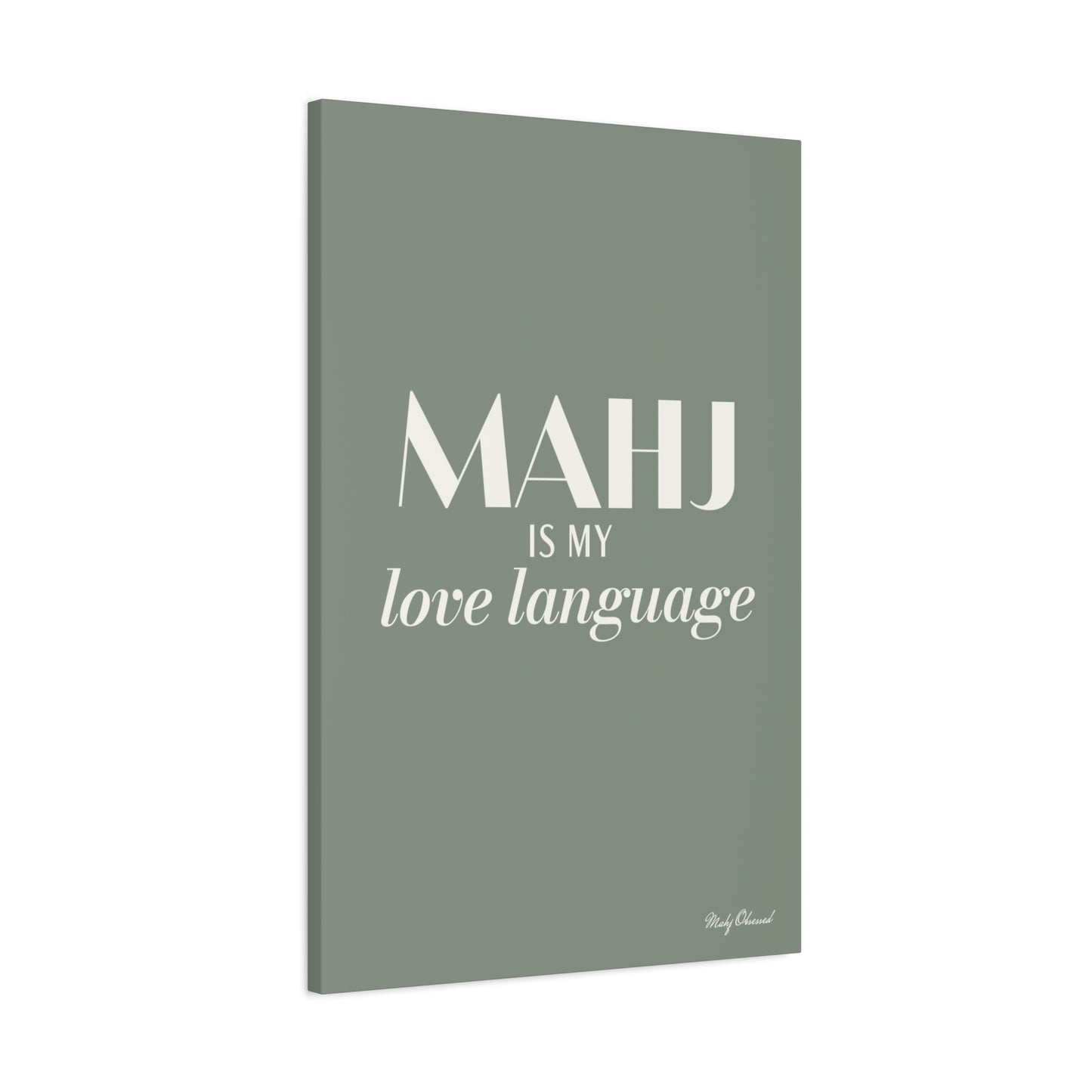 My Mahj, My Word Green Canvas