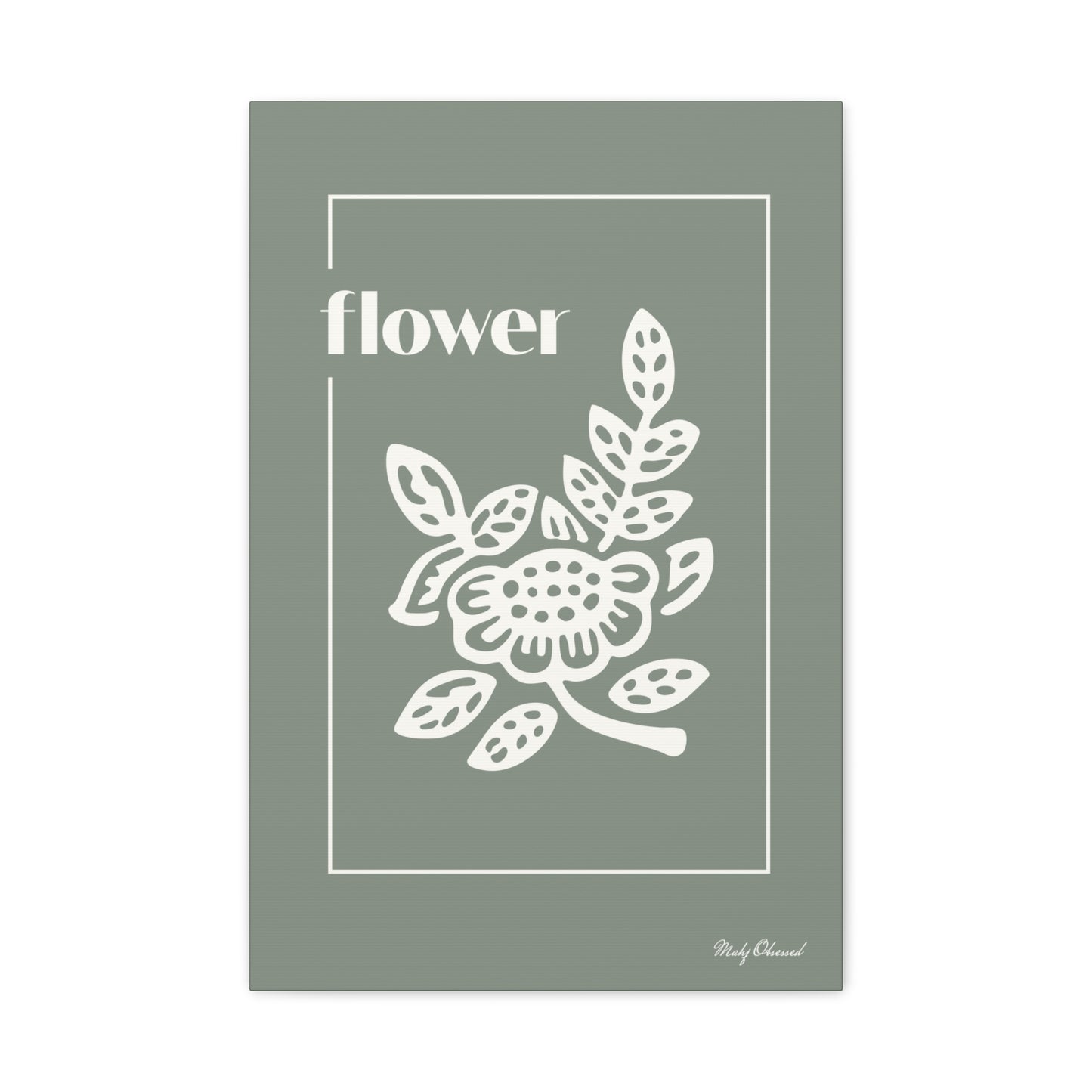 Flower Green Canvas