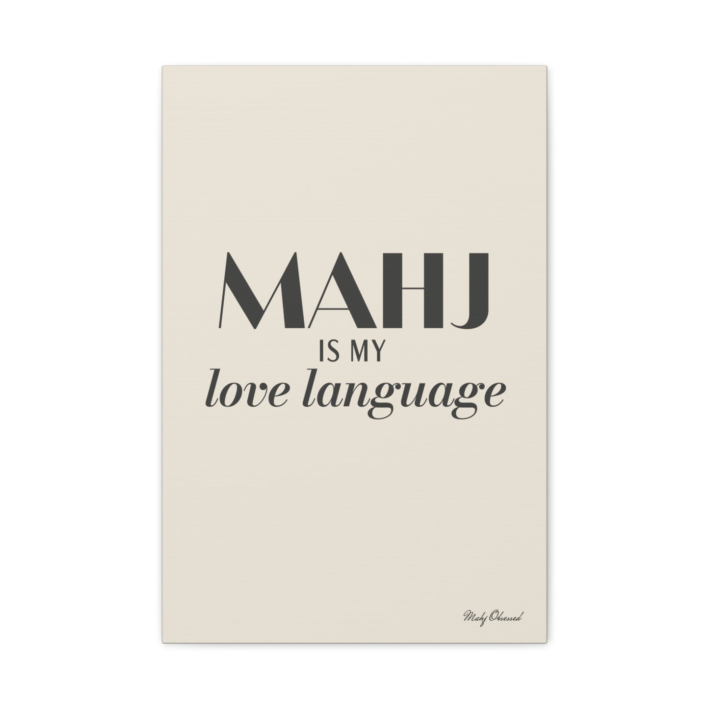 My Mahj, My Word Ivory Canvas