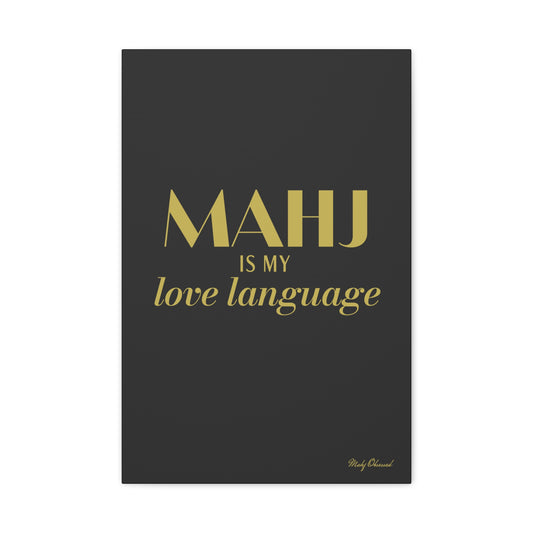 My Mahj, My Word Black Canvas