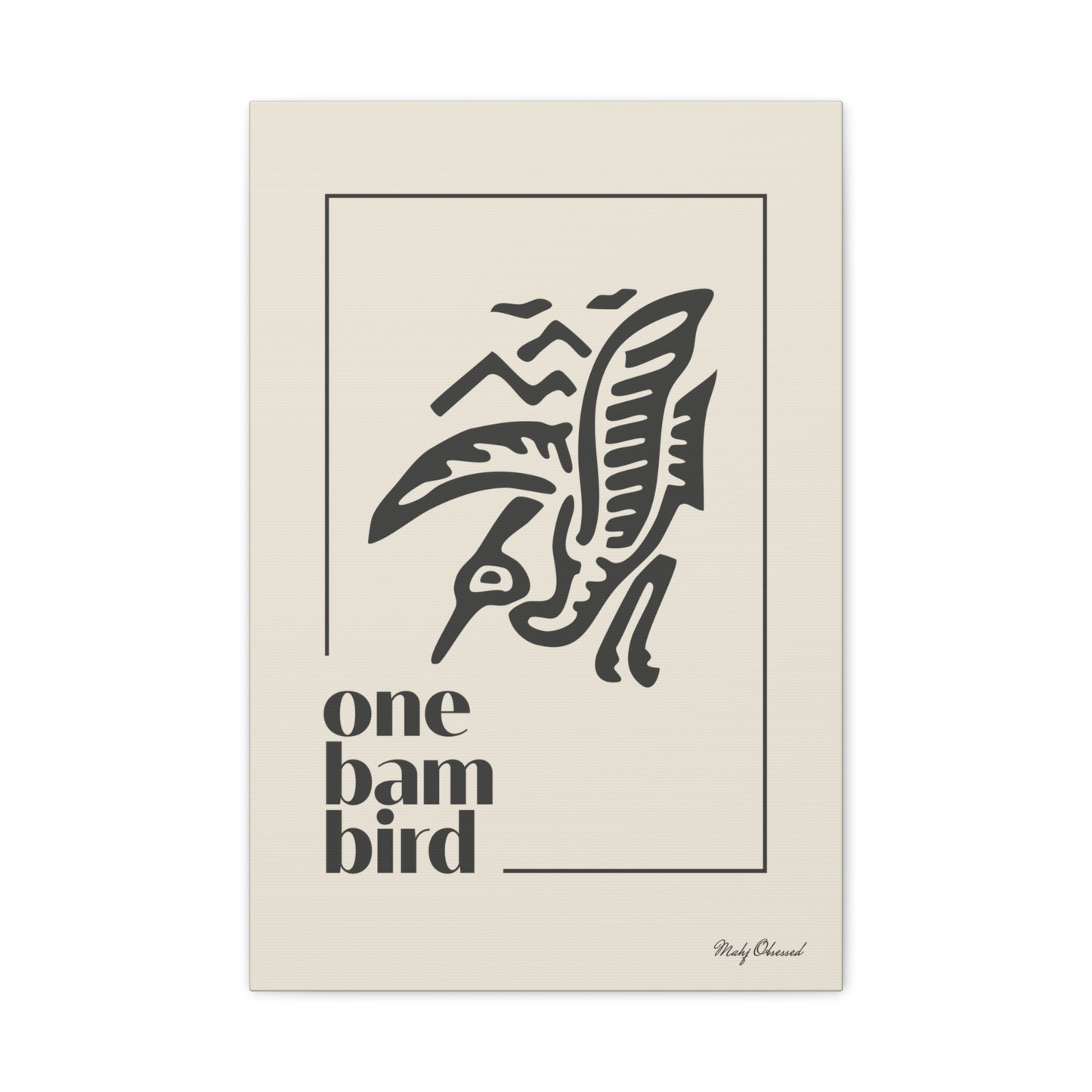 One Bam Bird Ivory Canvas