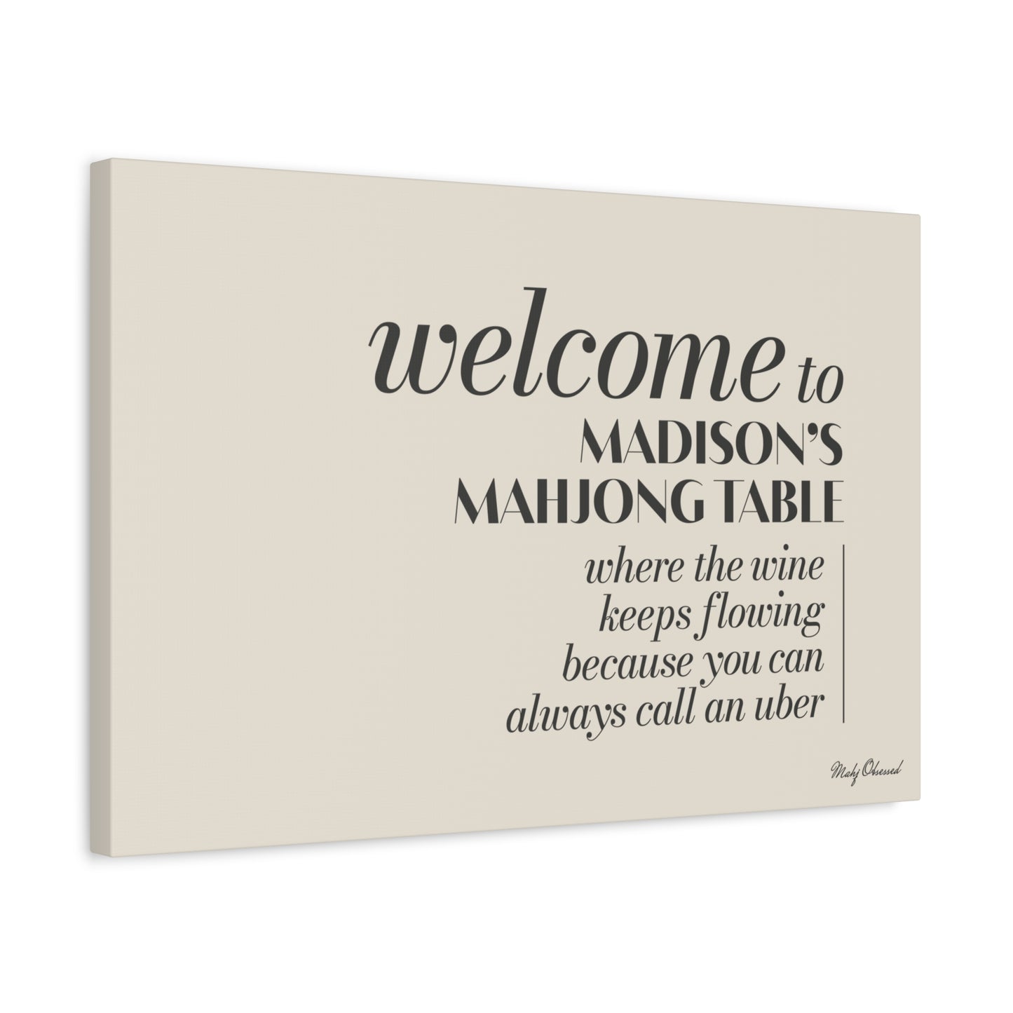 Drink As Much As You Want Table Ivory Canvas