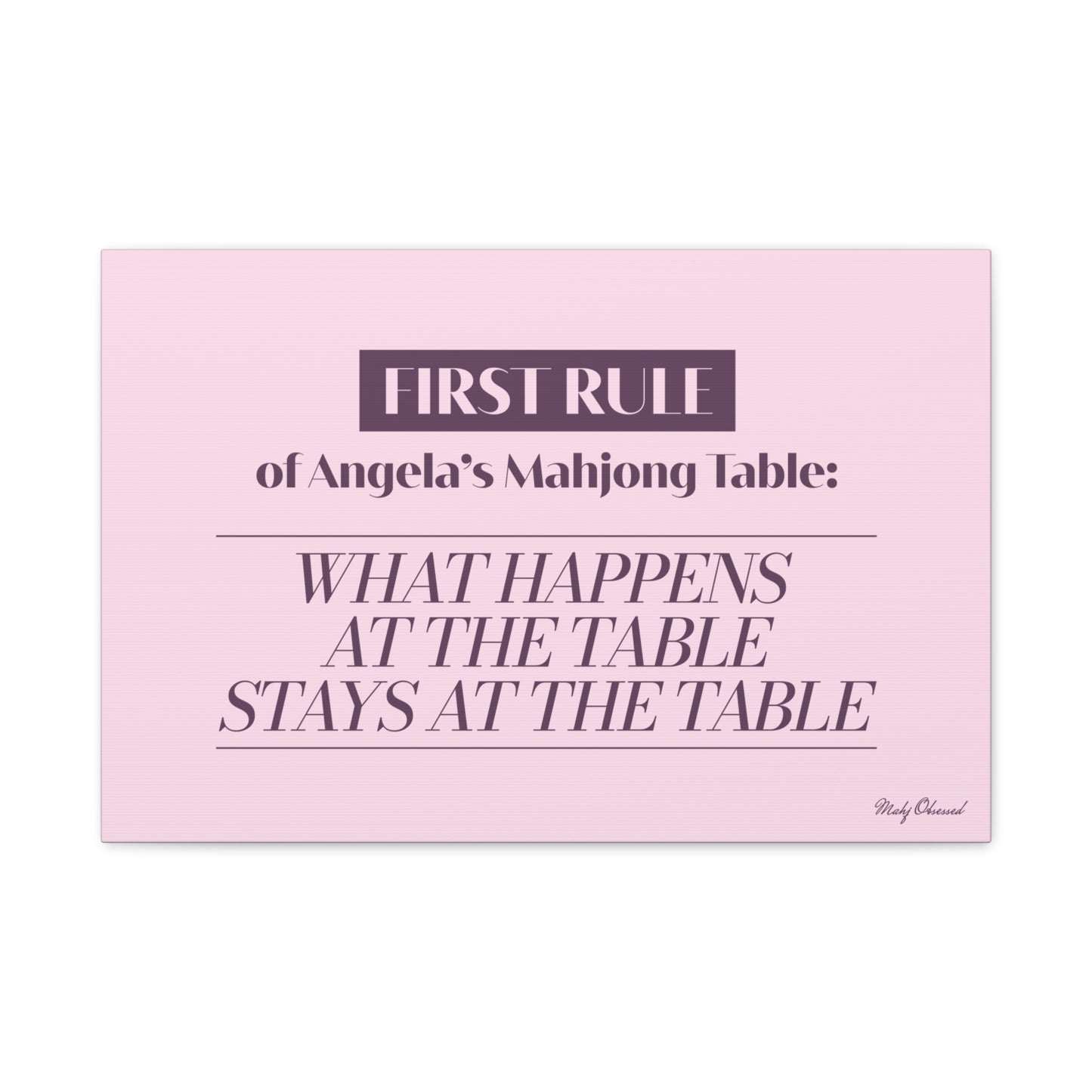 The Trusted Circle Table Lavender Canvas