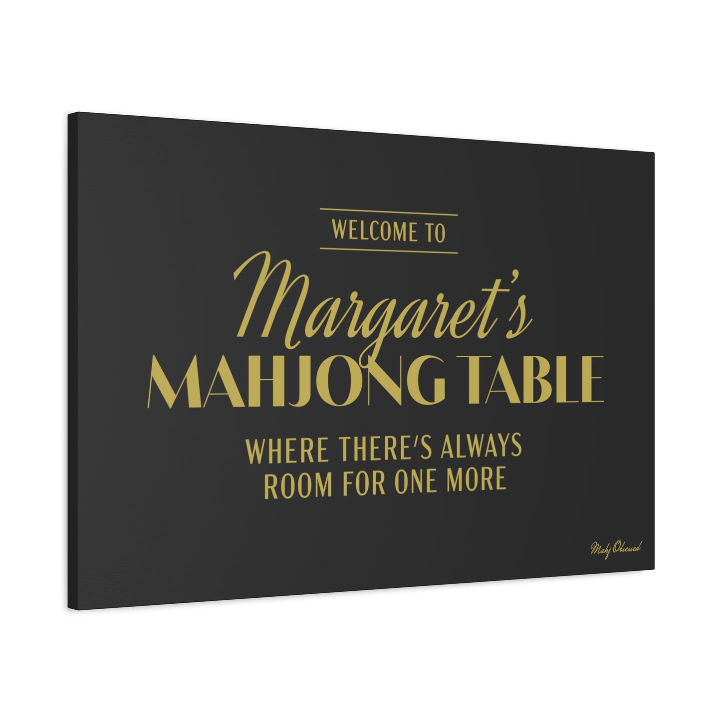Always Welcome Table Black Canvas