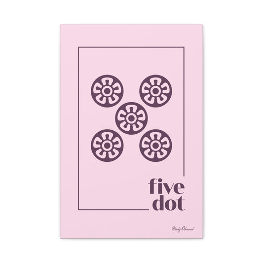 Five Dot Lavender Canvas