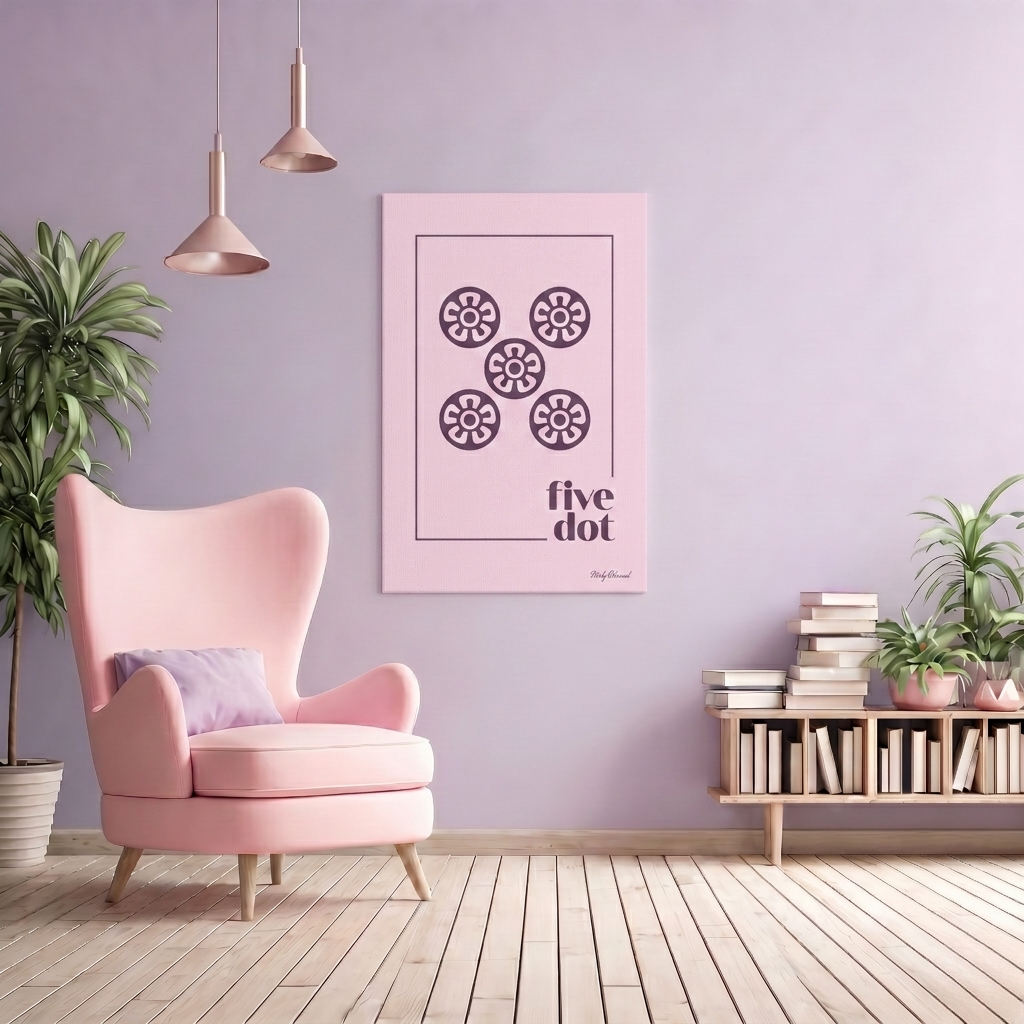 Five Dot Lavender Canvas