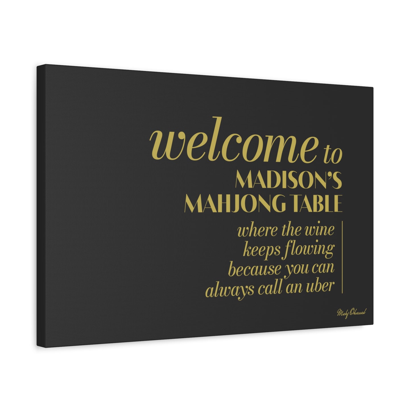 Drink As Much As You Want Table Black Canvas