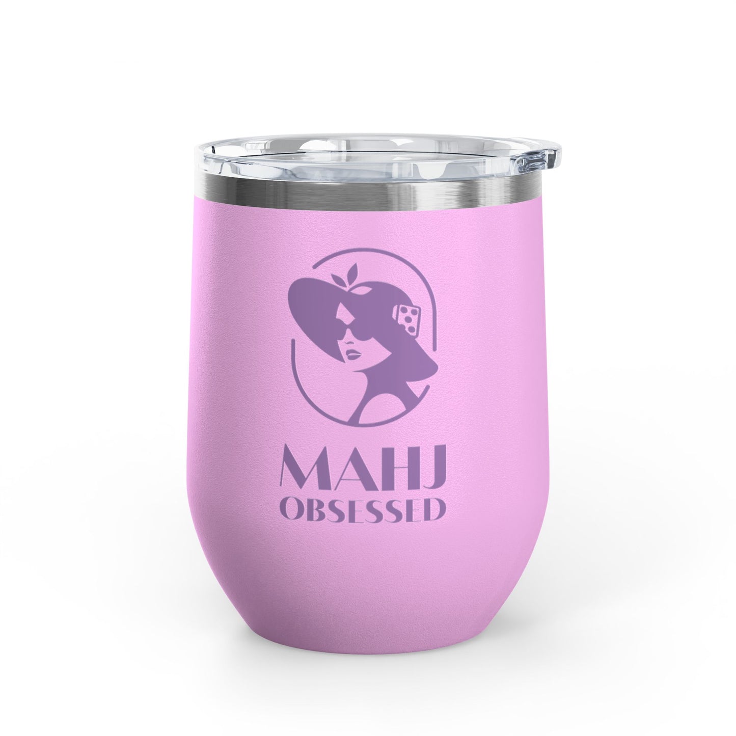Mahj Obsessed Wine Tumbler — 12oz Insulated Mahjong Lover Travel Cup
