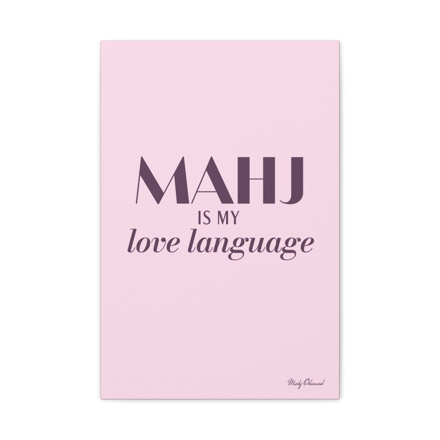 My Mahj, My Word Lavender Canvas